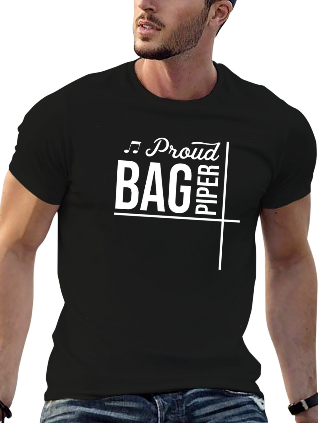 Proud Bagpiper Tee - Music Lovers T-Shirt
