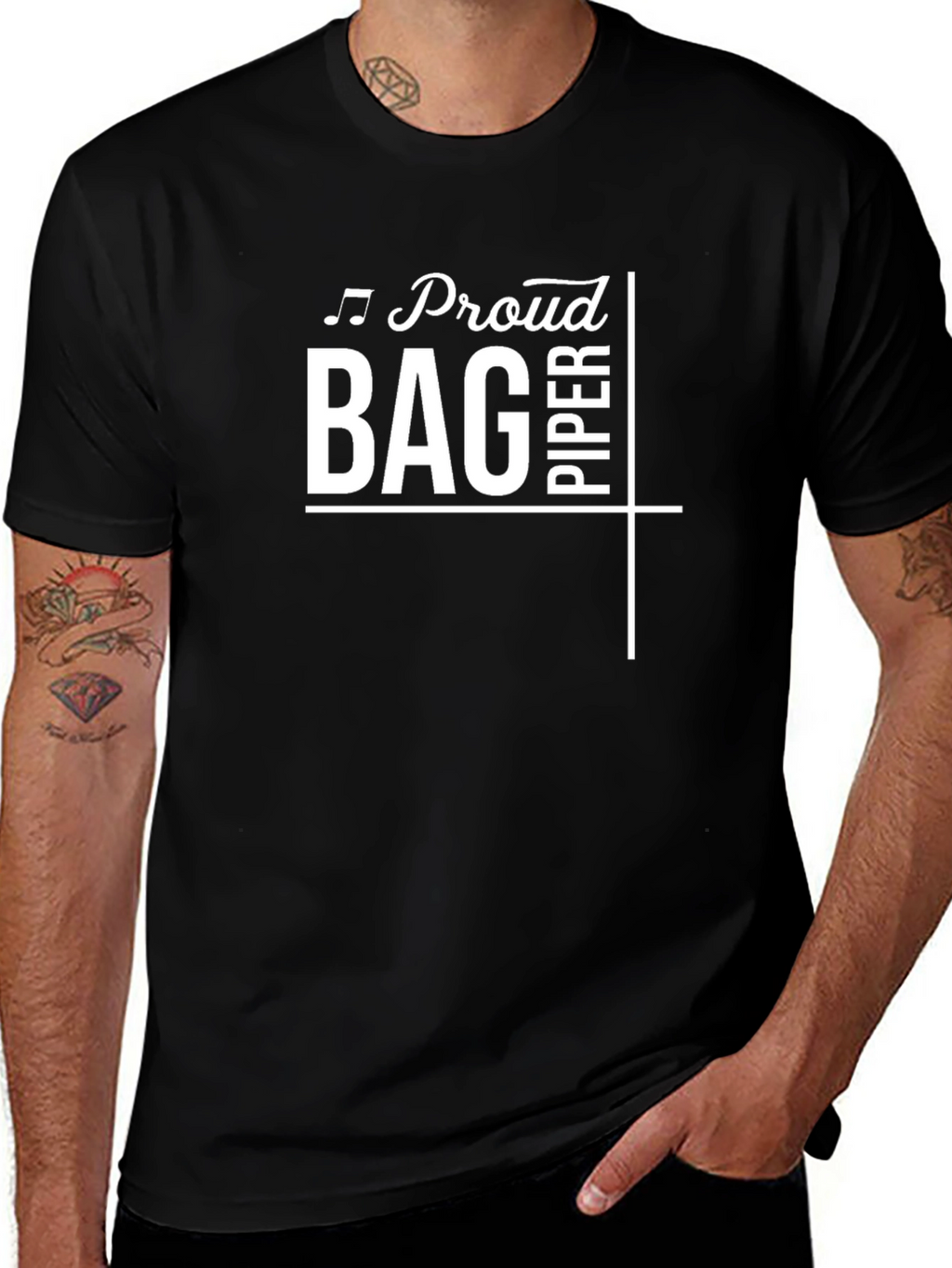 Proud Bagpiper Tee - Music Lovers T-Shirt