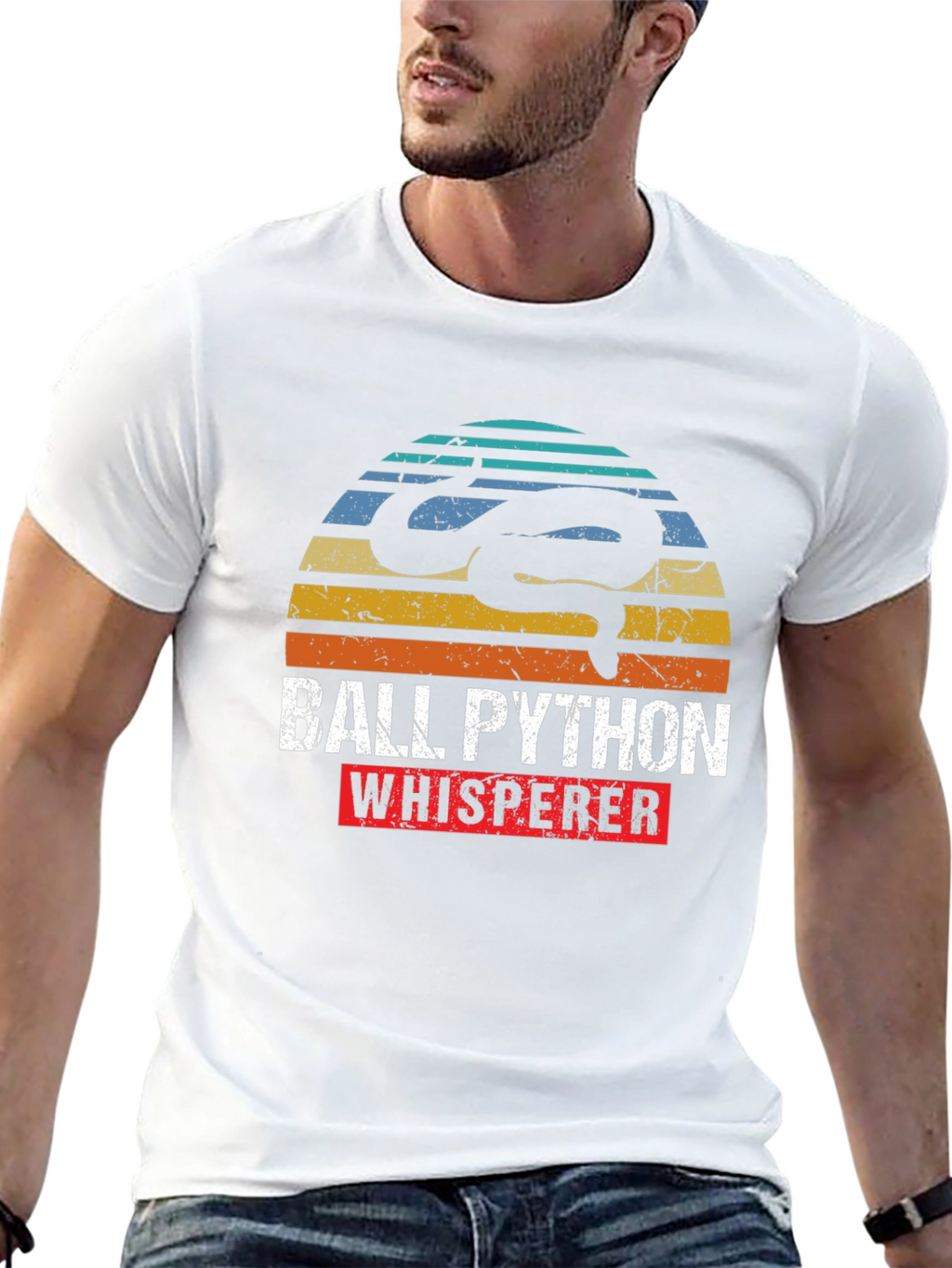 Ball Python Whisperer Retro T-Shirt