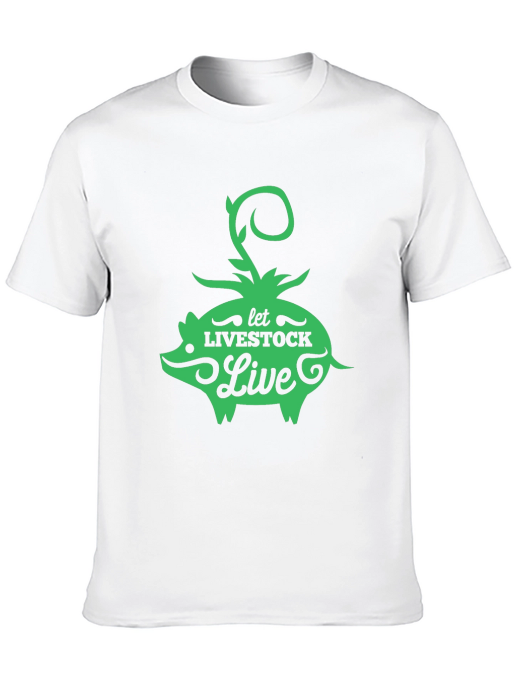 Let Livestock Live Pig Graphic Tee - Black