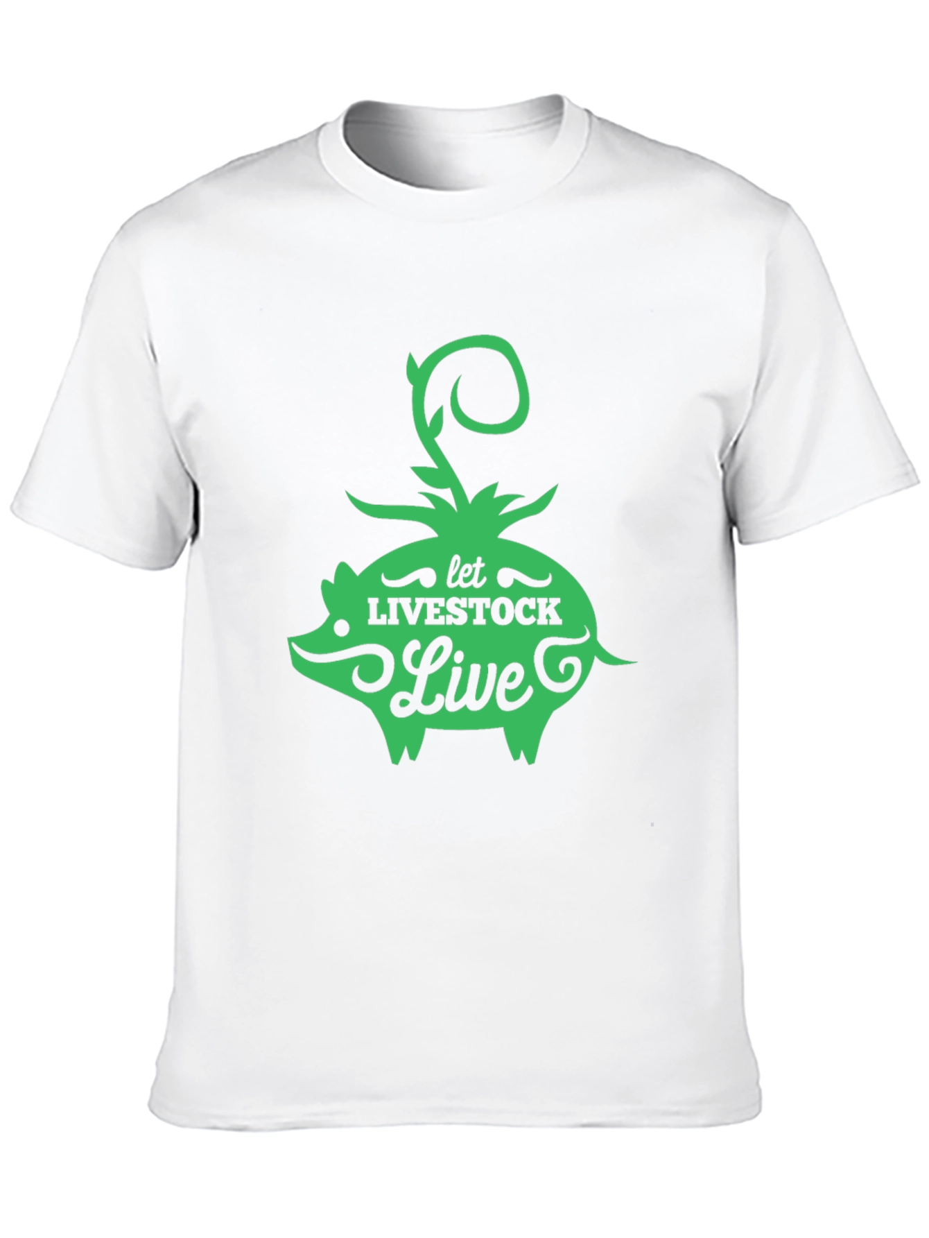 Let Livestock Live Pig Graphic Tee - Black