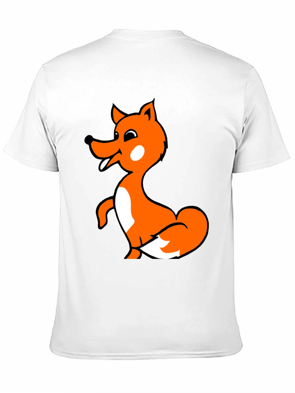 Fun Fox Graphic T-Shirt - Black Cotton Blend