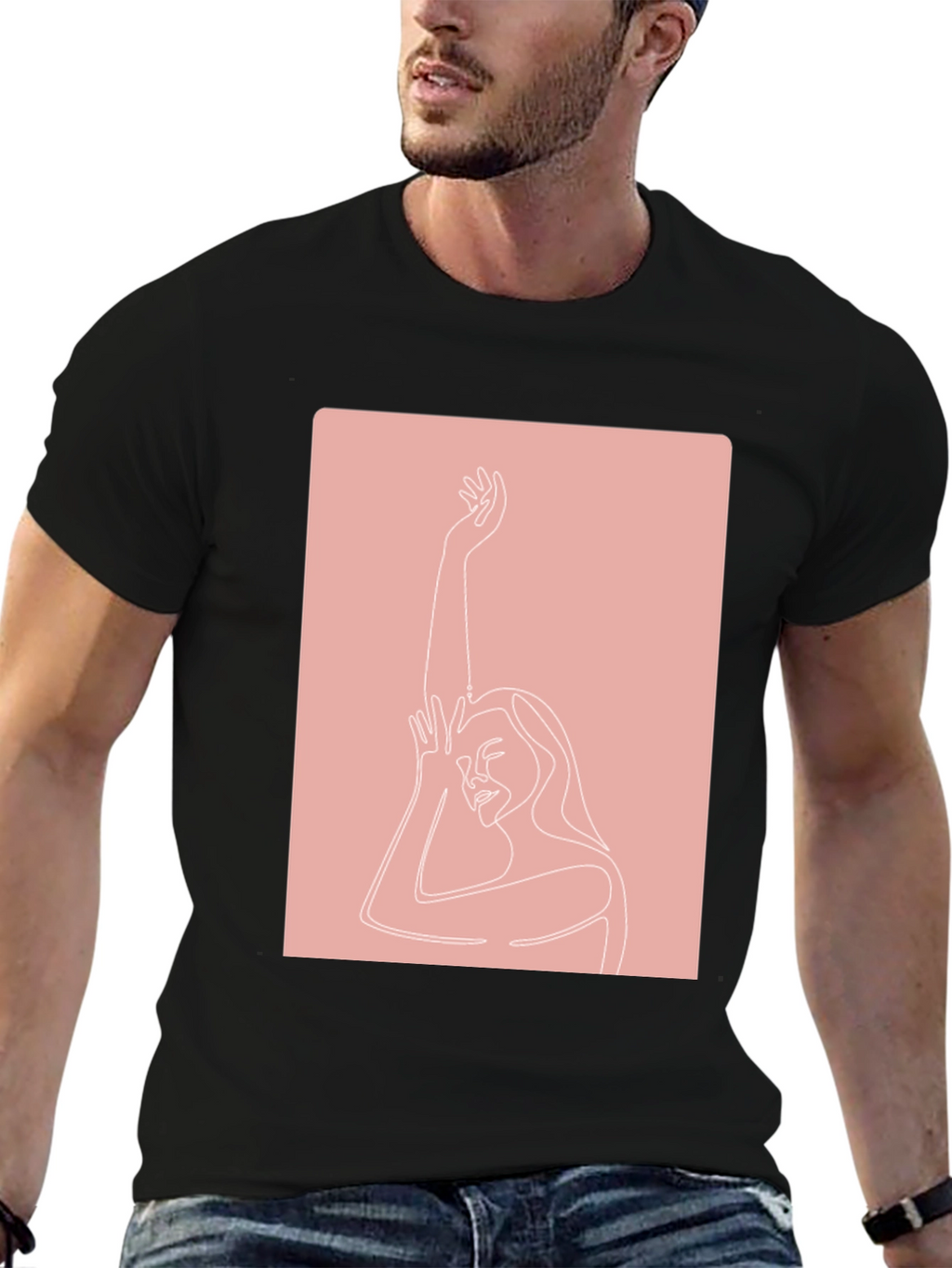Minimalist Woman Line Art Tee