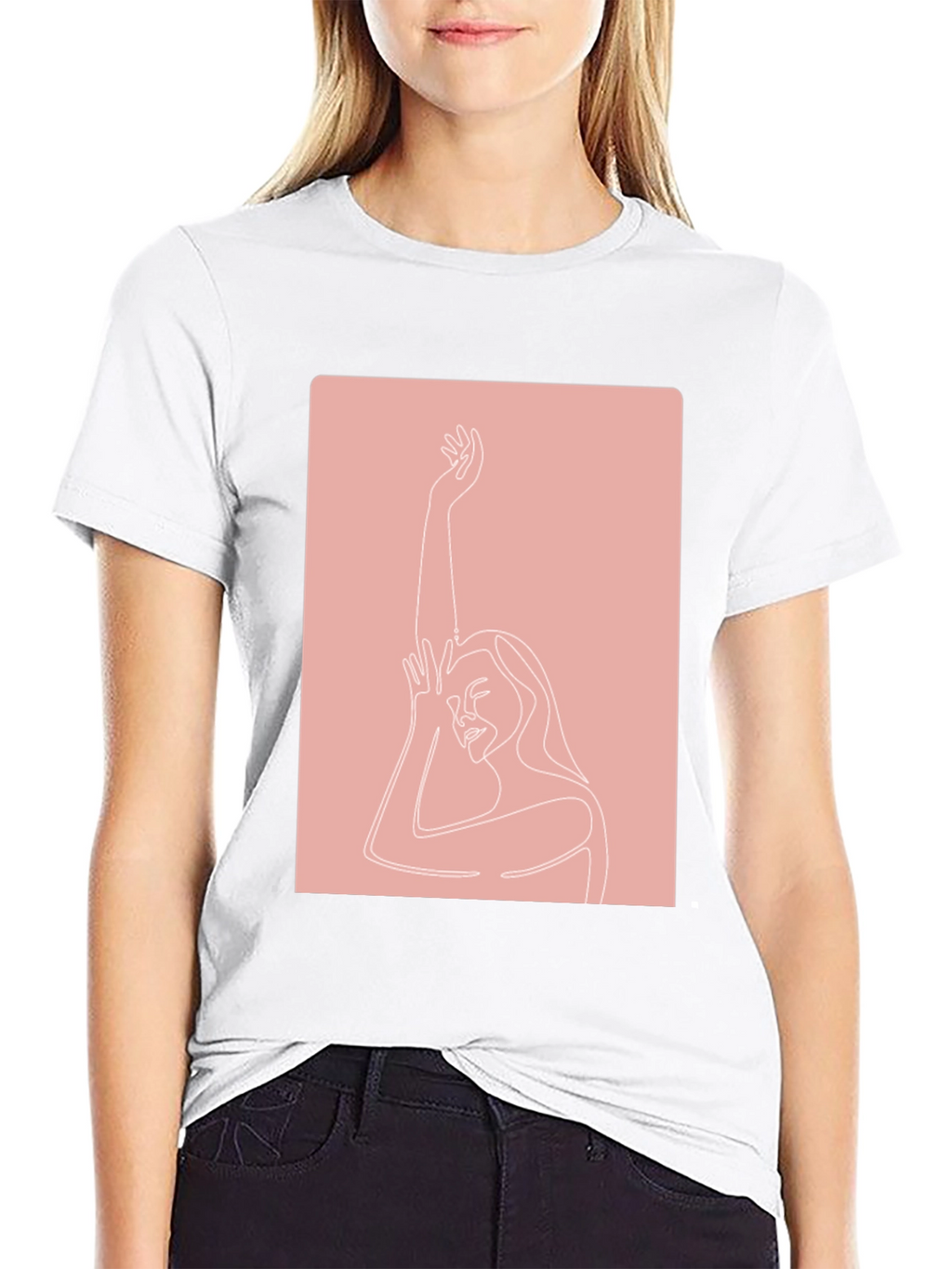 Minimalist Woman Line Art Tee