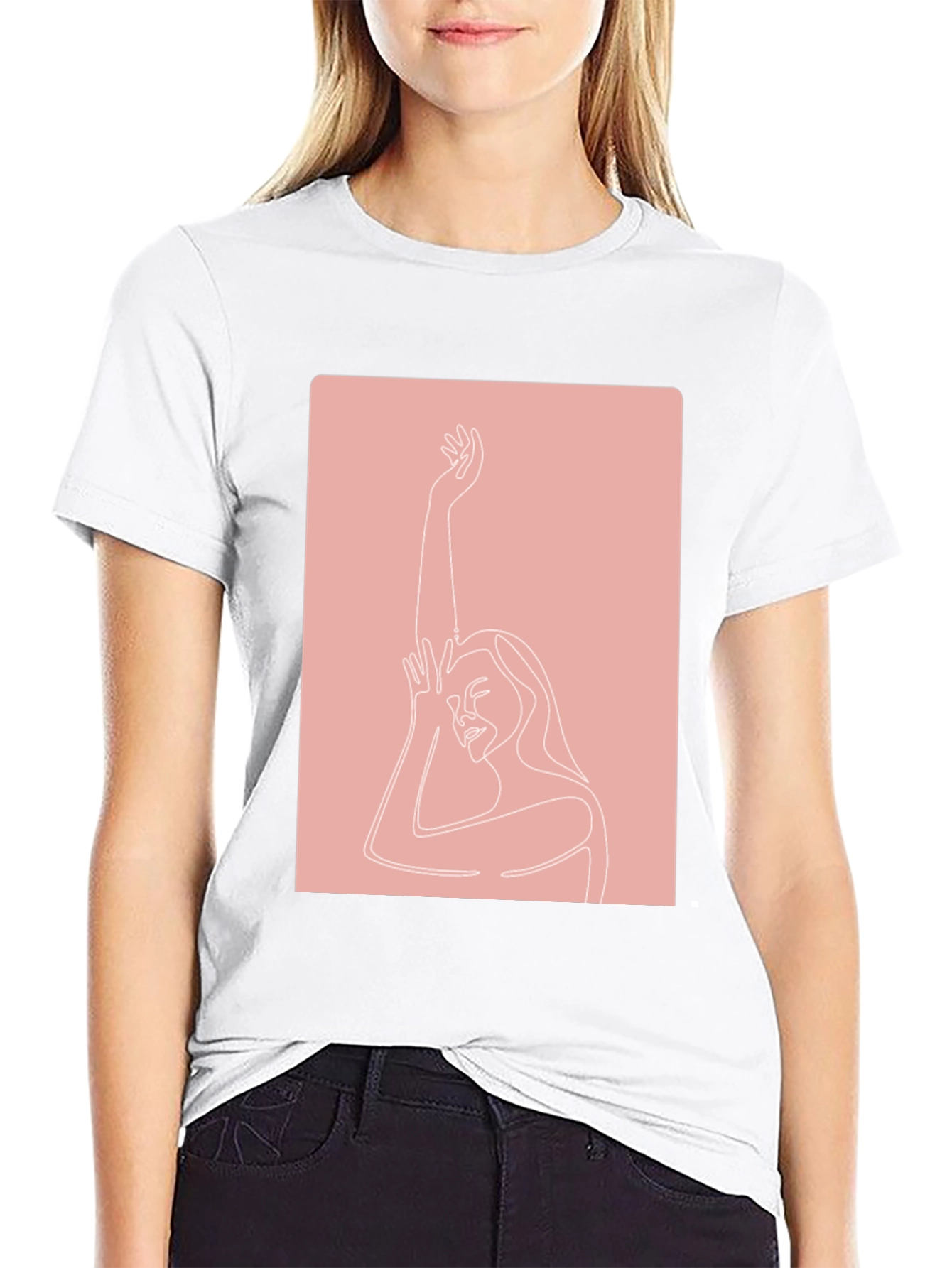 Minimalist Woman Line Art Tee