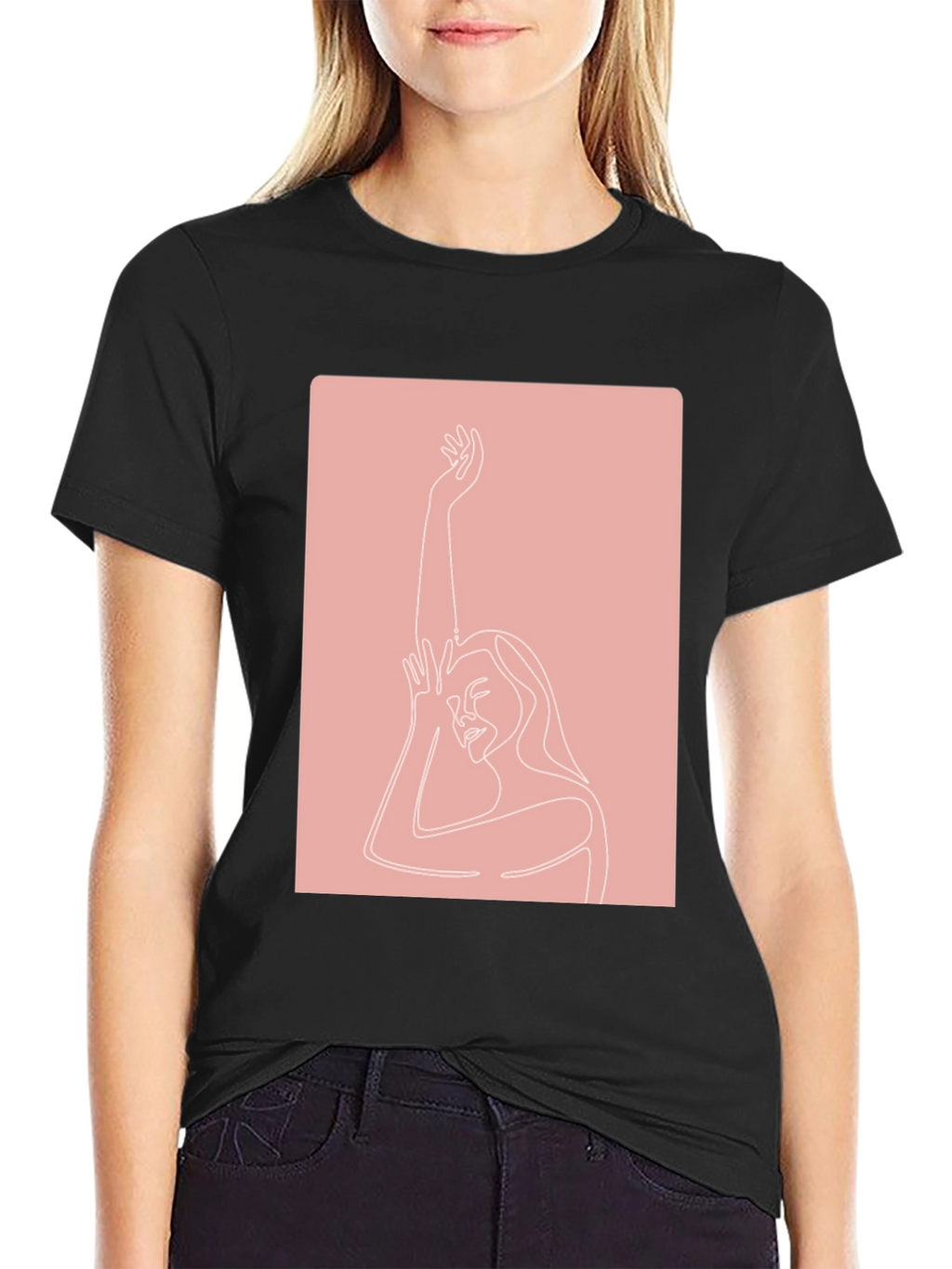 Minimalist Woman Line Art Tee