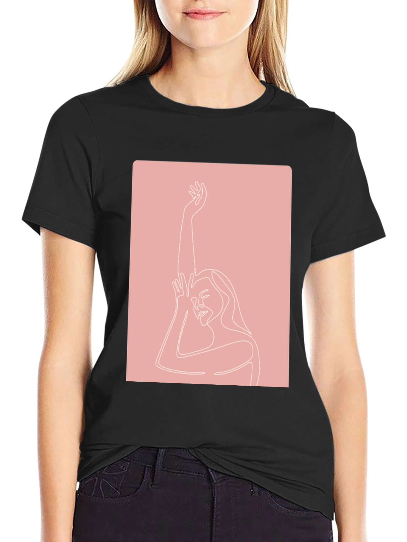 Minimalist Woman Line Art Tee