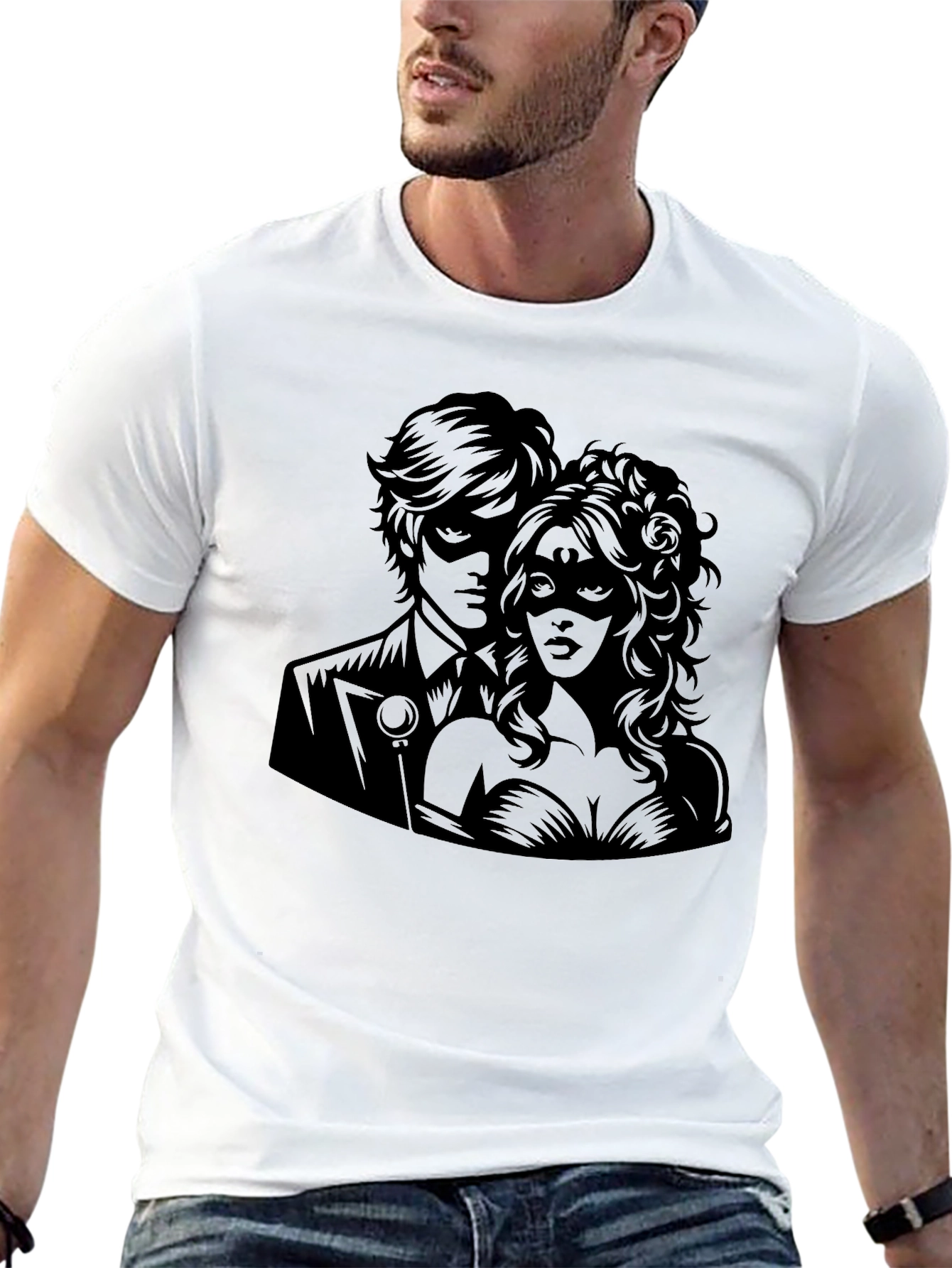 Masquerade Romance Graphic Tee - Premium Comfort