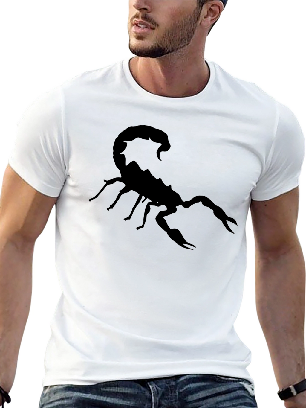 Mens Black Scorpion Graphic T-Shirt