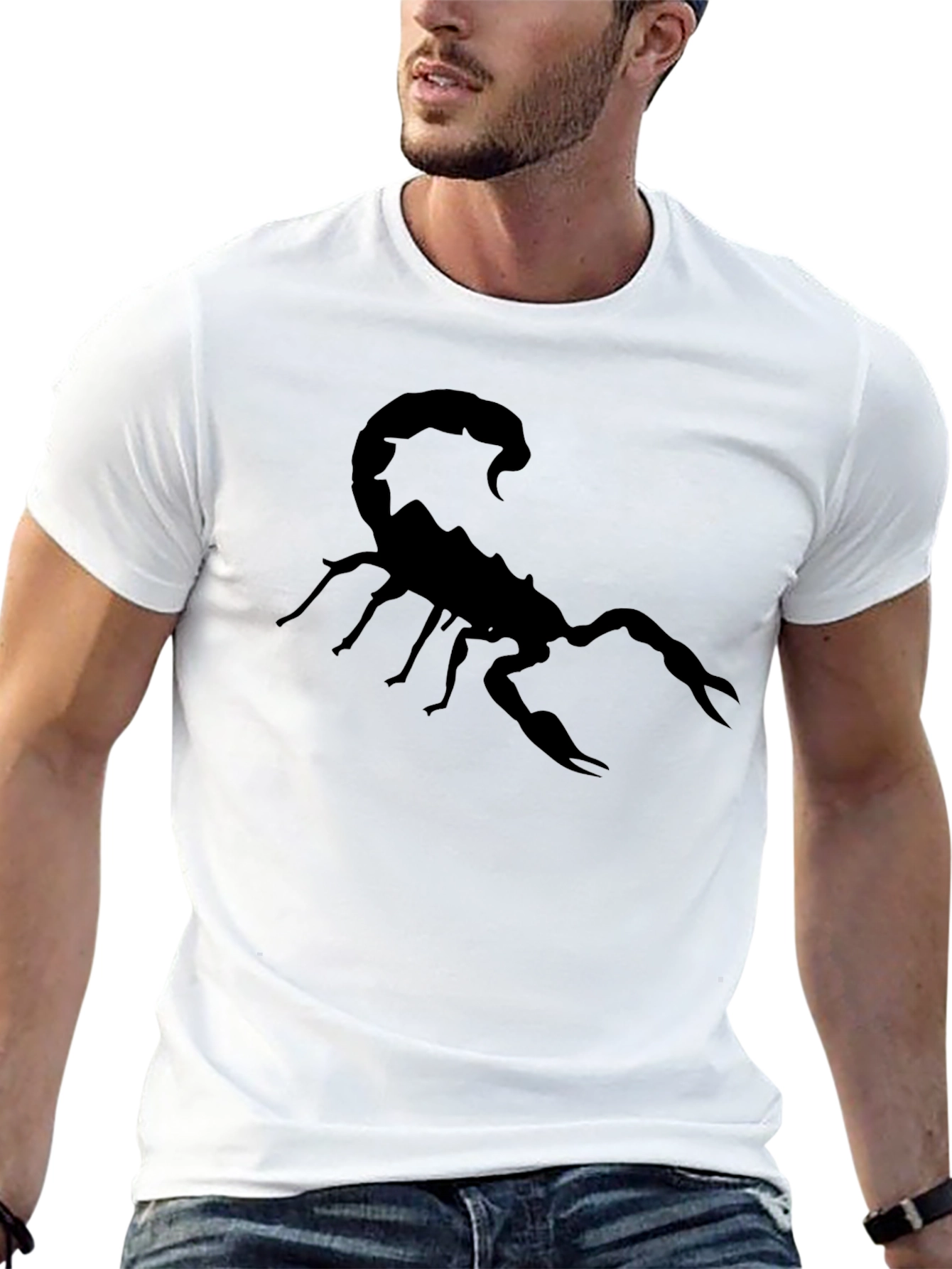 Mens Black Scorpion Graphic T-Shirt