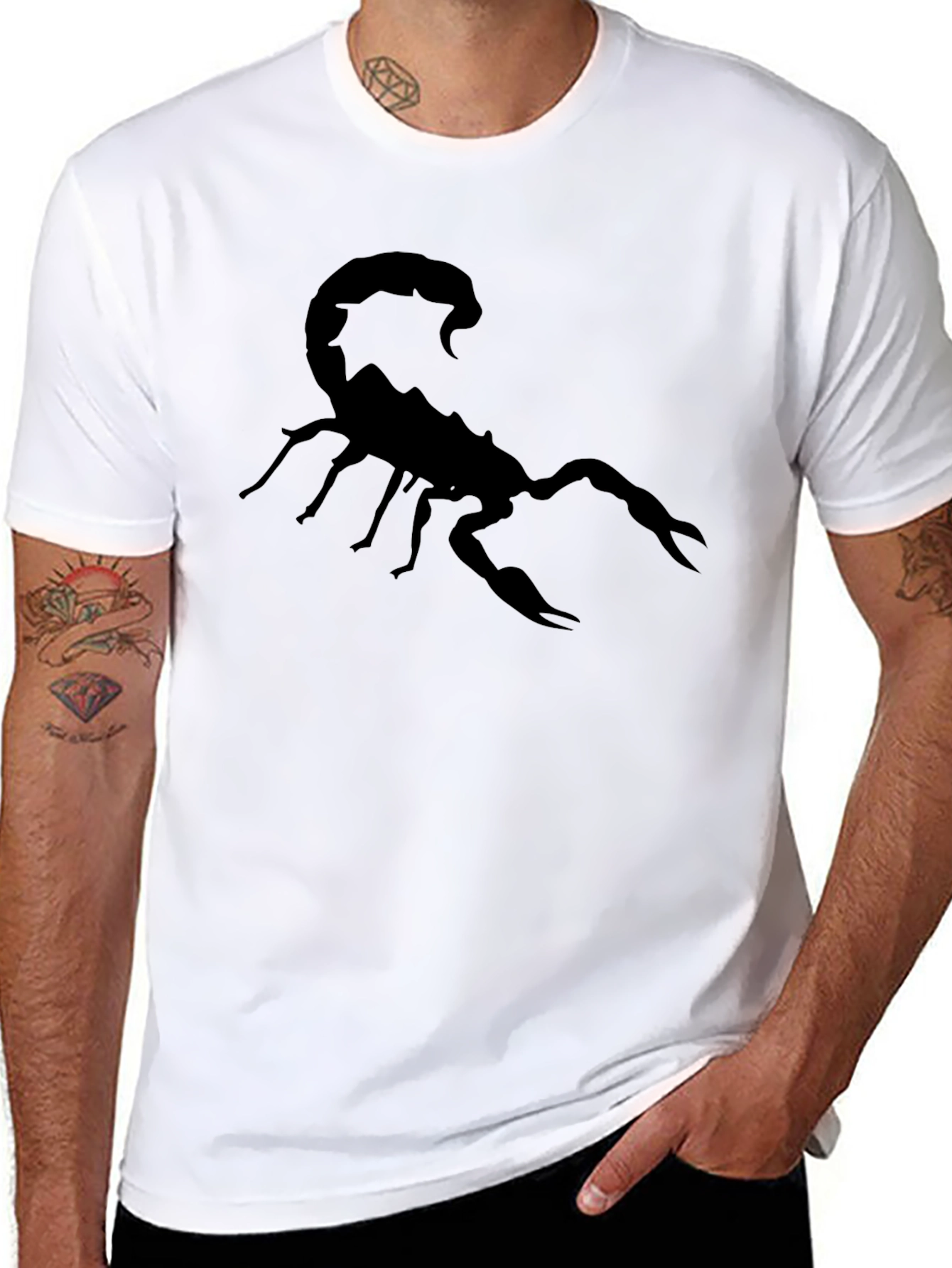 Mens Black Scorpion Graphic T-Shirt