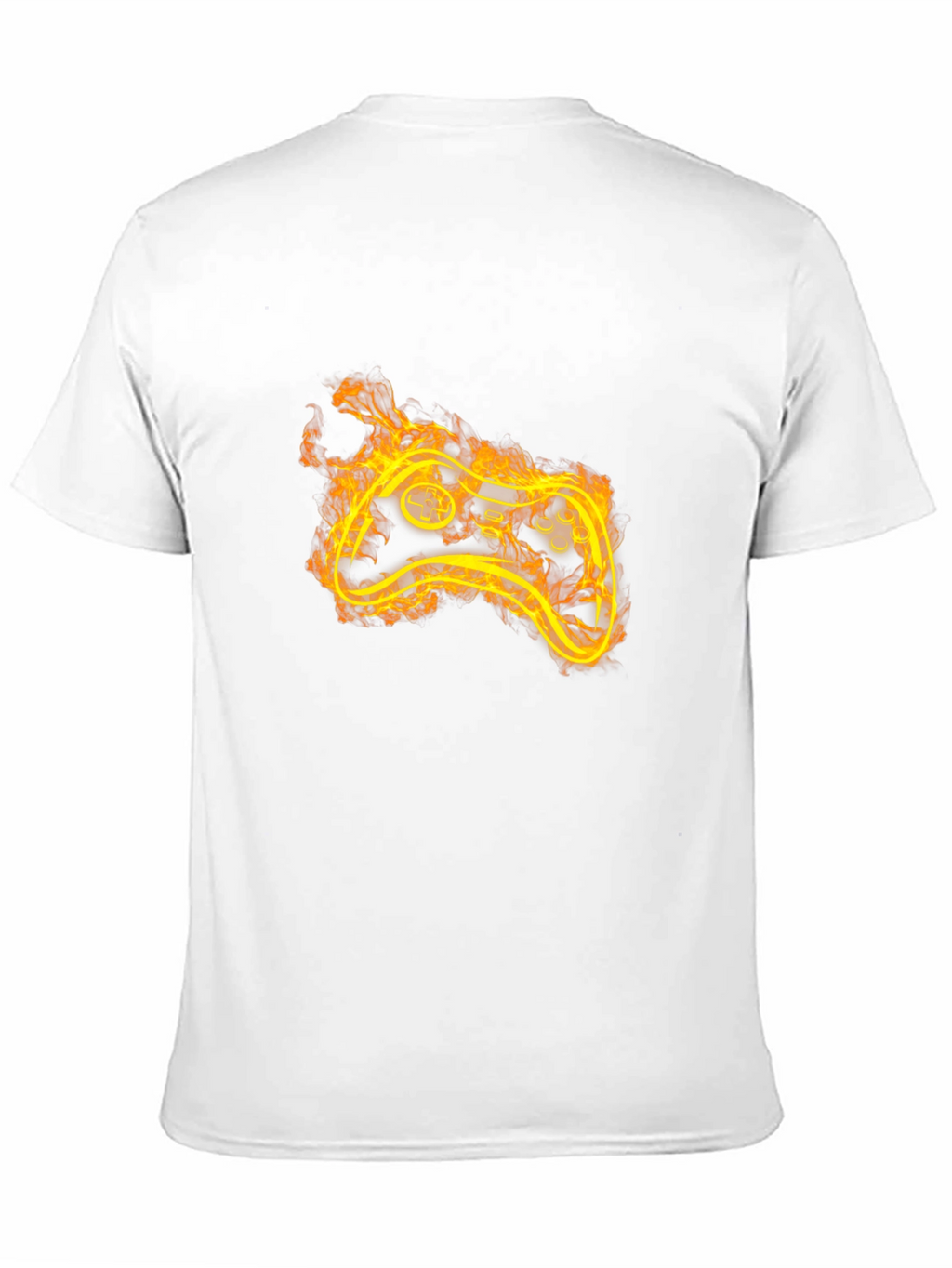 Fiery Game Controller Black T-Shirt