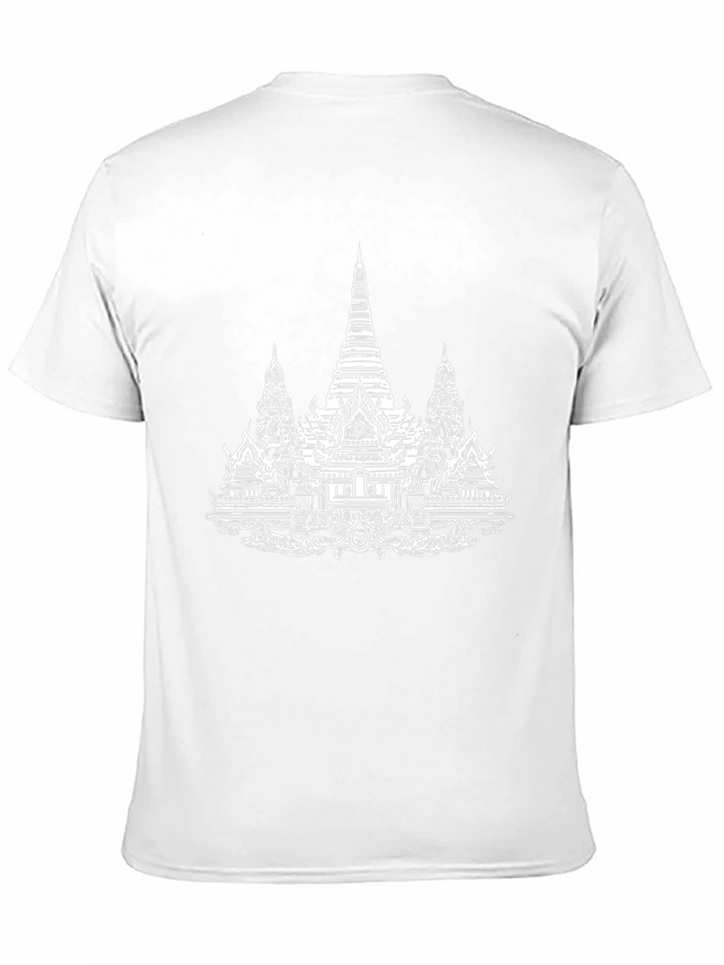 Temple Graphic Tee - Black Cotton T-Shirt