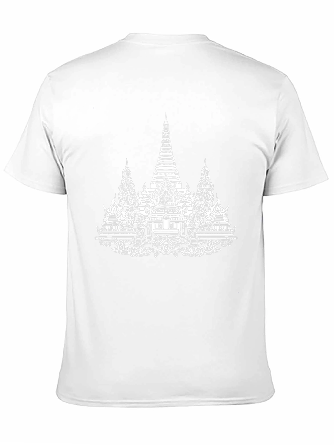 Temple Graphic Tee - Black Cotton T-Shirt