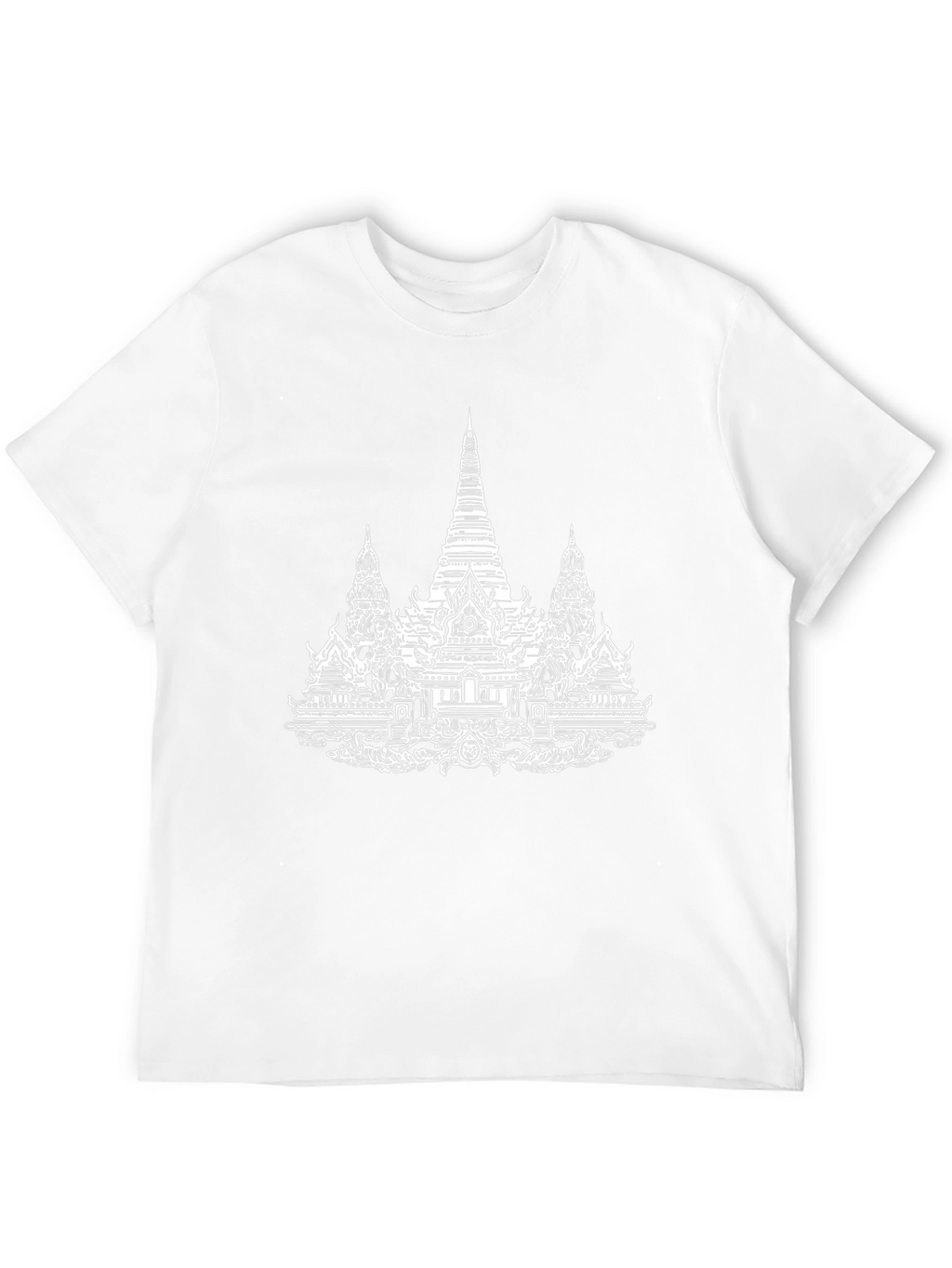Temple Graphic Tee - Black Cotton T-Shirt