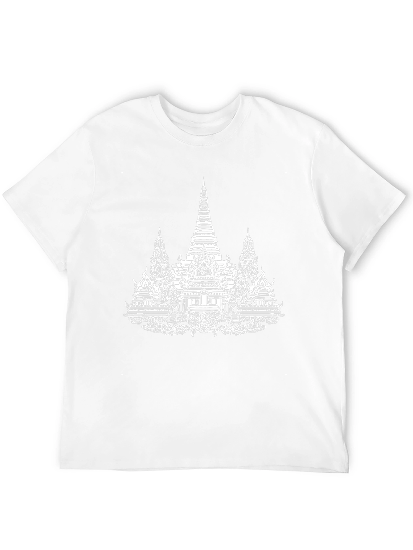 Temple Graphic Tee - Black Cotton T-Shirt