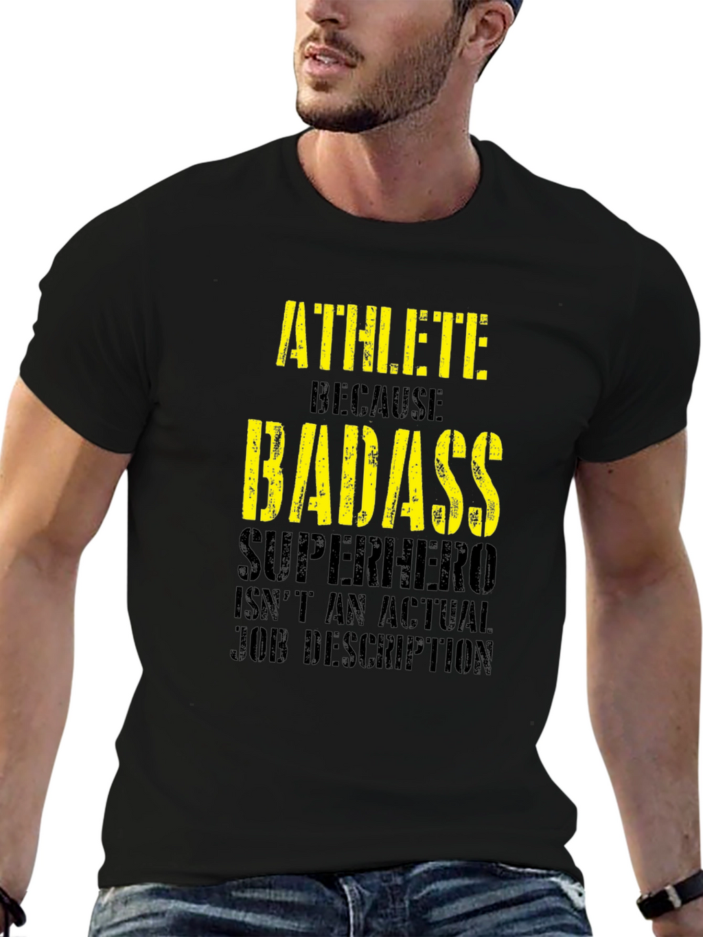 Athlete Badass Graphic Tee - Funny Workout Shirt