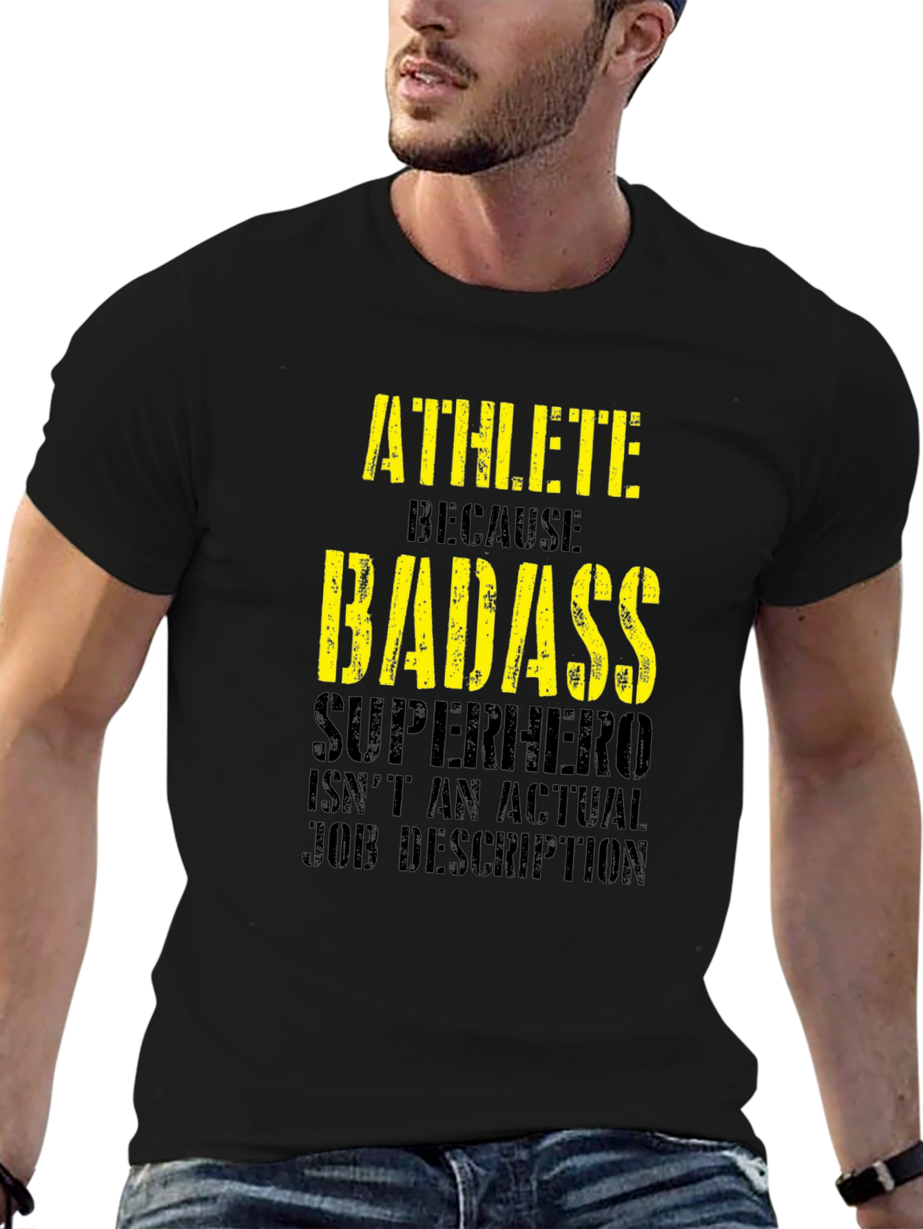 Athlete Badass Graphic Tee - Funny Workout Shirt