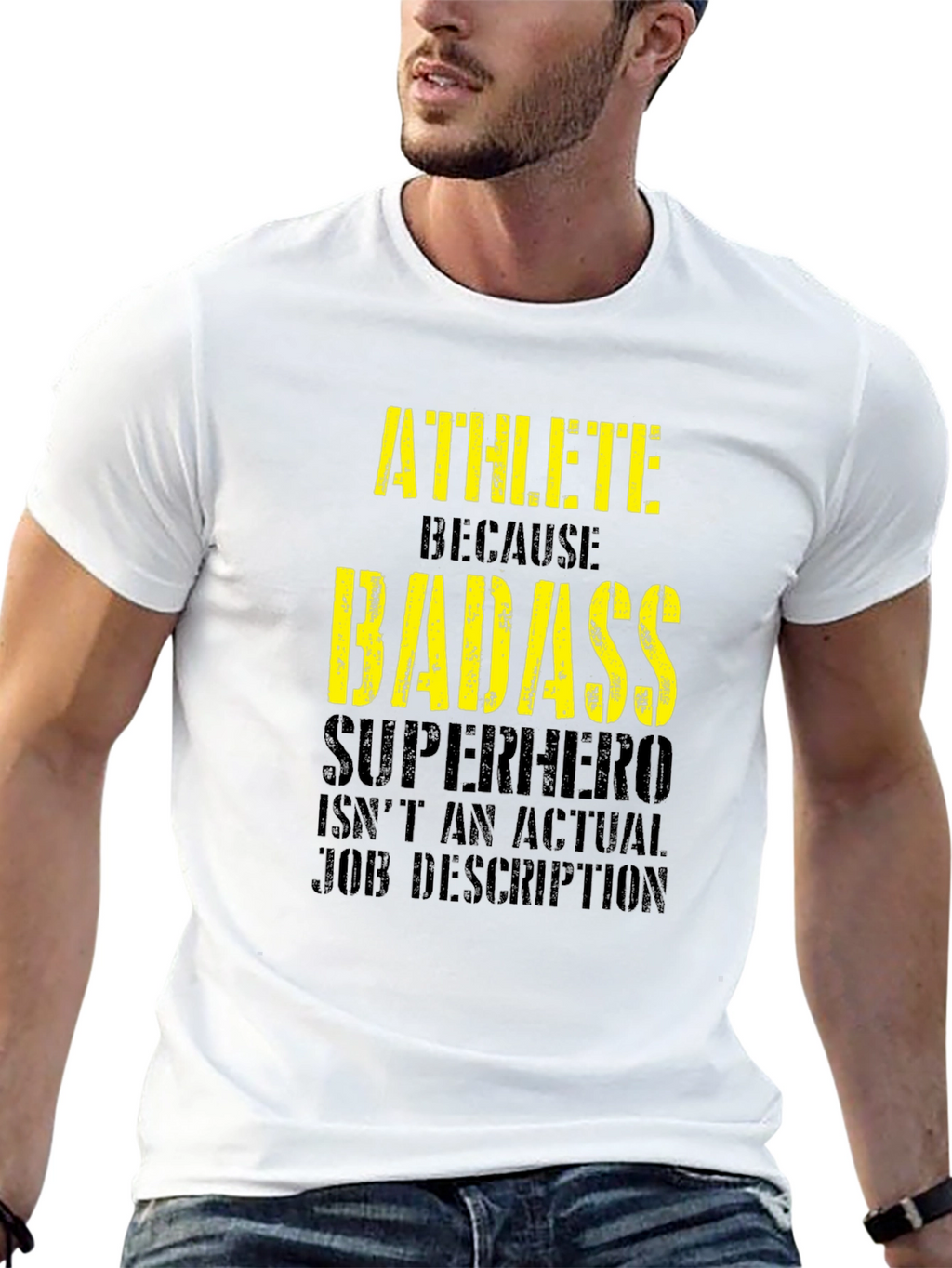 Athlete Badass Graphic Tee - Funny Workout Shirt