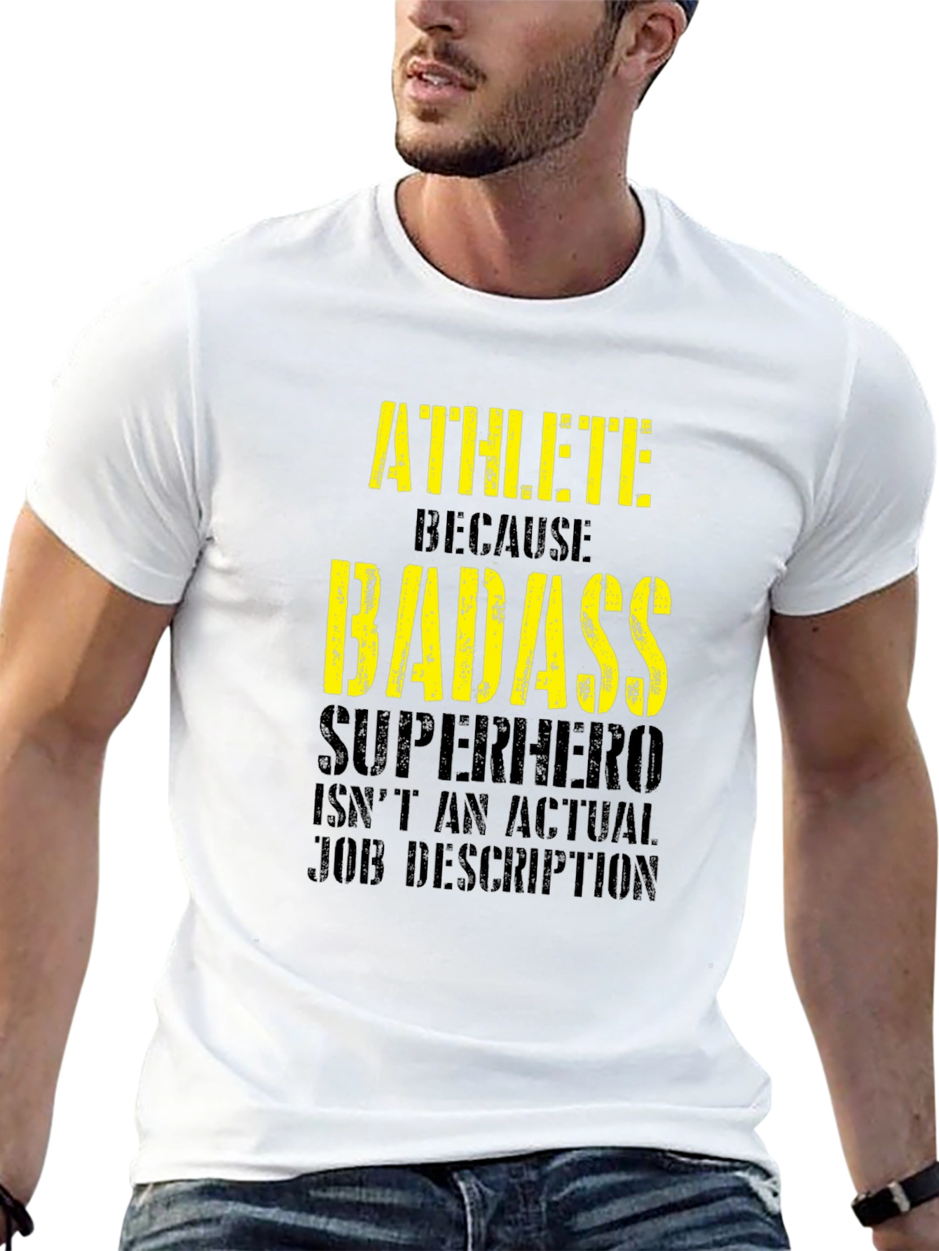Athlete Badass Graphic Tee - Funny Workout Shirt