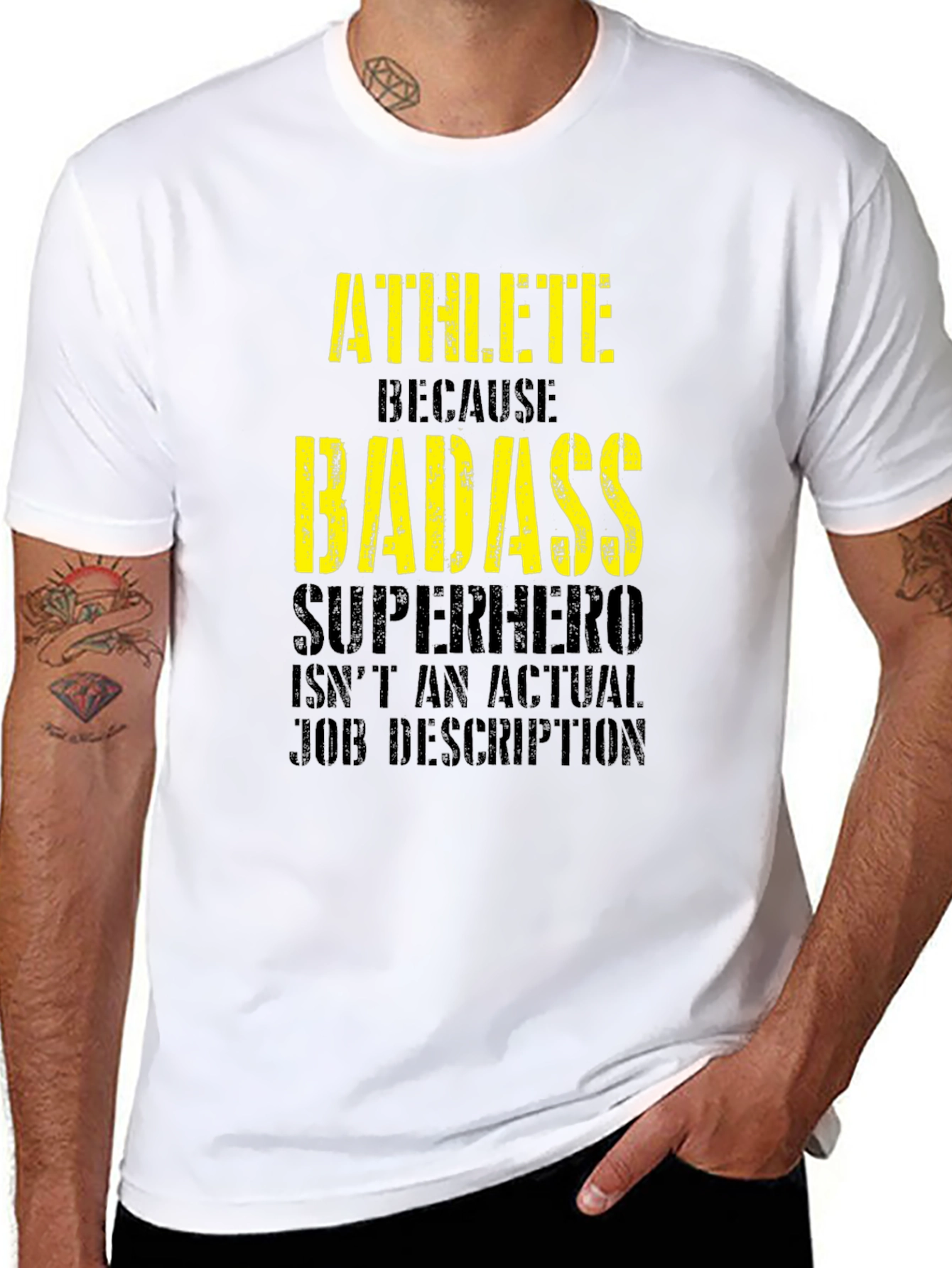 Athlete Badass Graphic Tee - Funny Workout Shirt