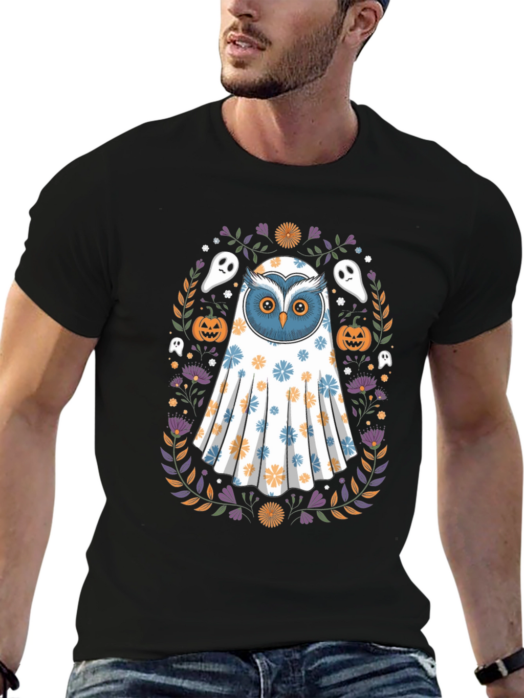 Halloween Owl Ghost T-Shirt