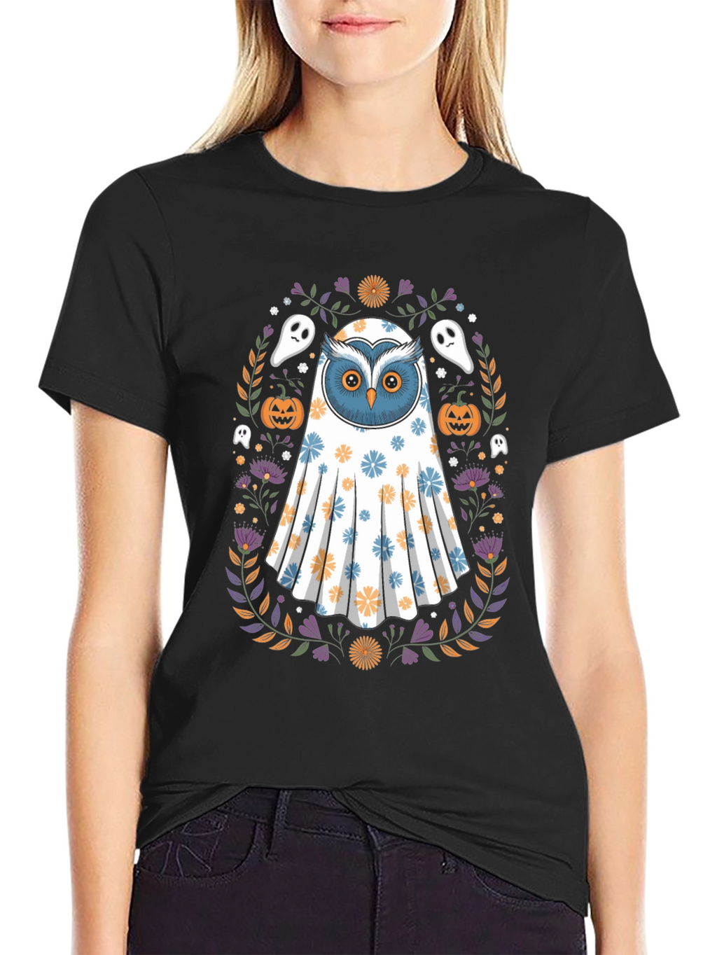 Halloween Owl Ghost T-Shirt