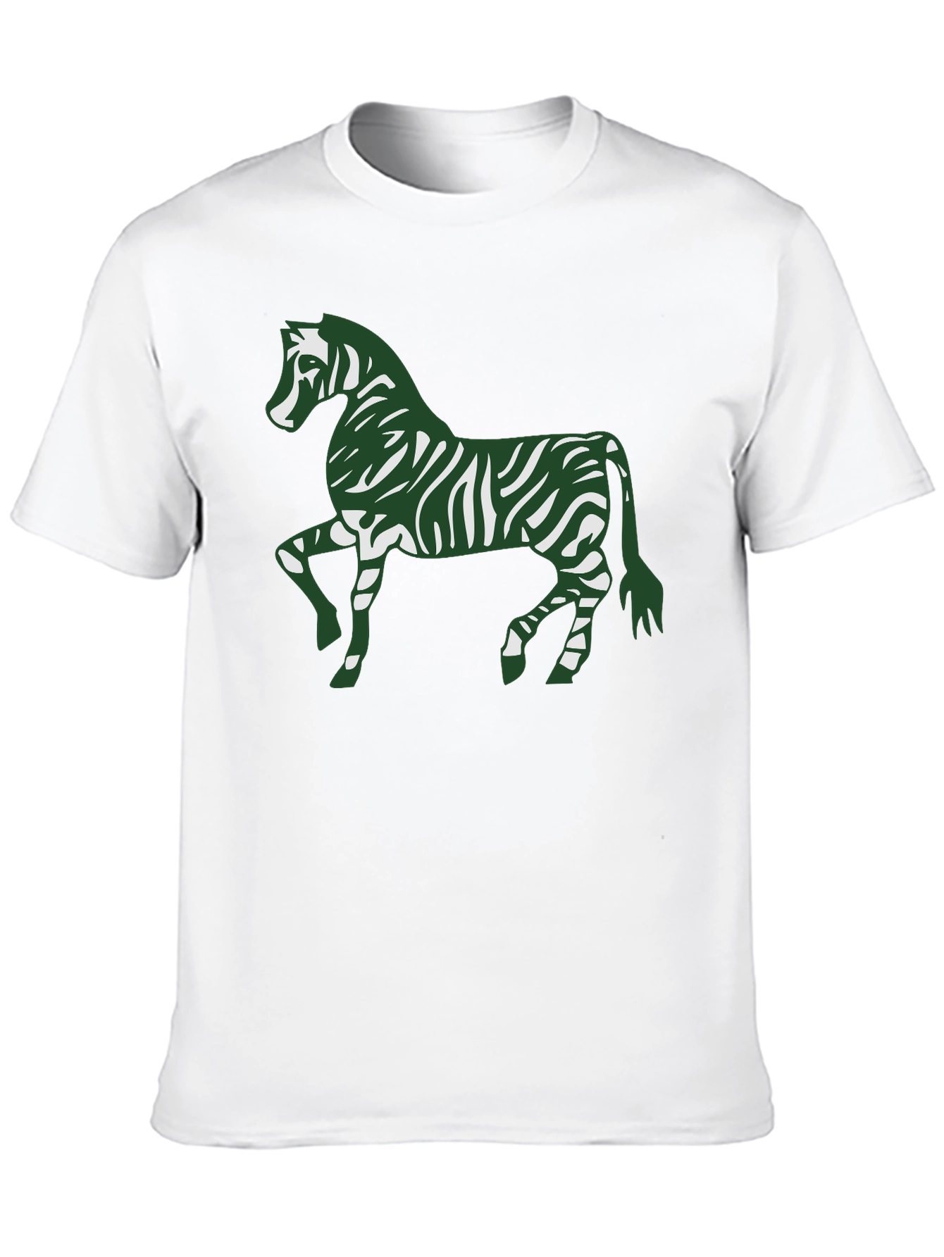 Zebra Print Tee - Stylish Mens Black T-Shirt