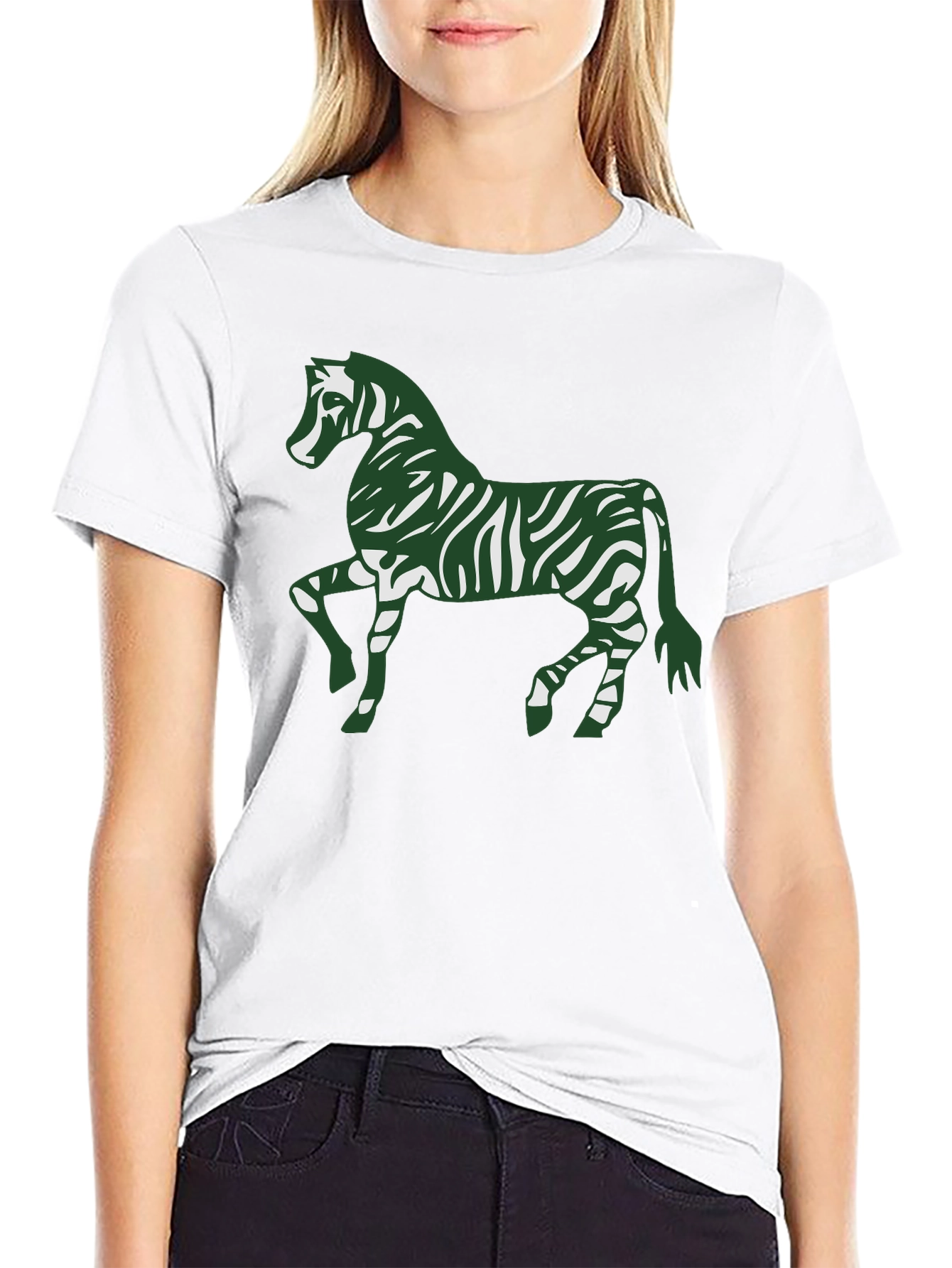 Zebra Print Tee - Stylish Mens Black T-Shirt