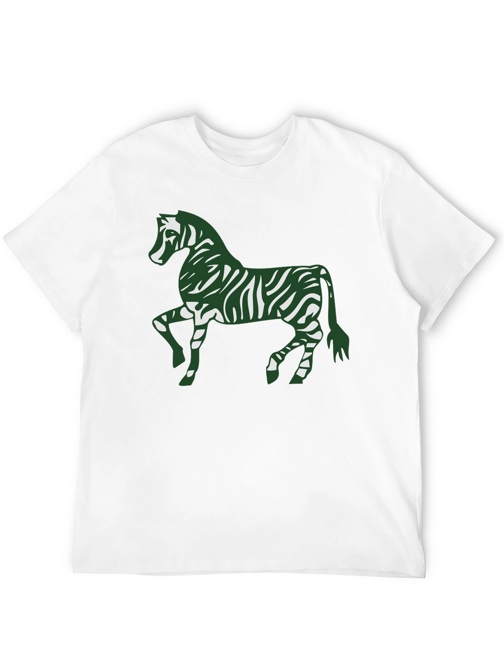 Zebra Print Tee - Stylish Mens Black T-Shirt