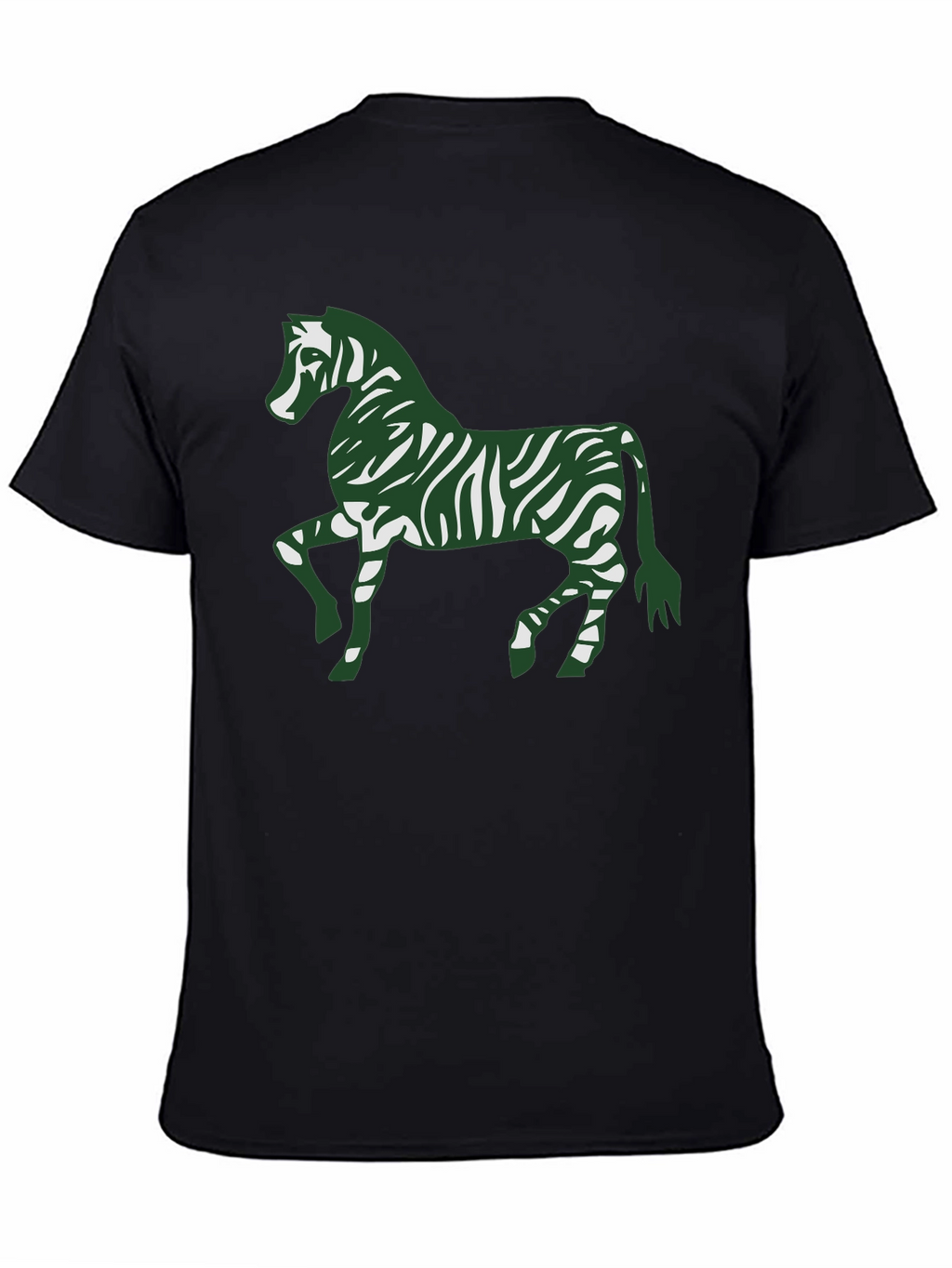 Zebra Print Tee - Stylish Mens Black T-Shirt