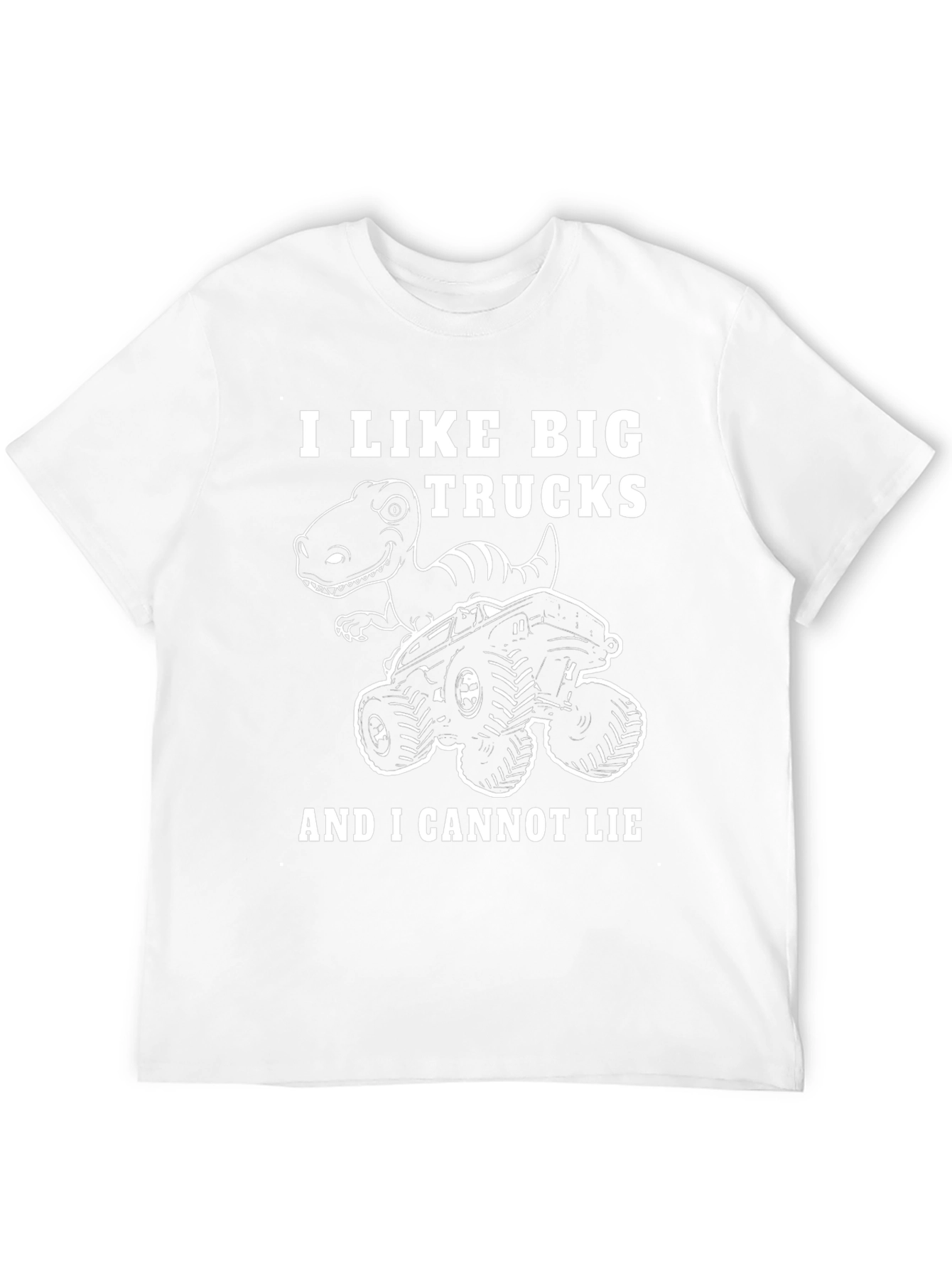 I Like Big Trucks Dinosaur Graphic T-Shirt