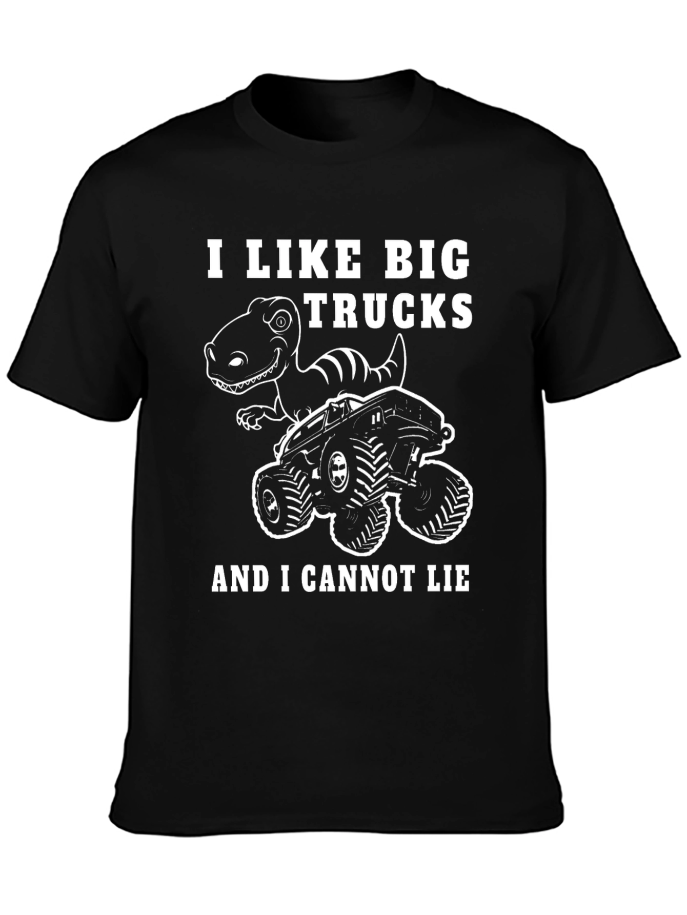 I Like Big Trucks Dinosaur Graphic T-Shirt