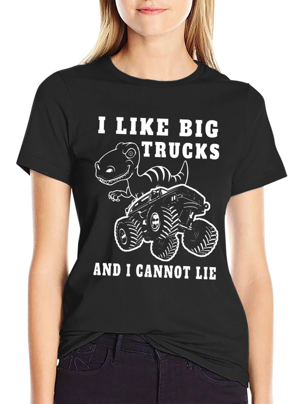 I Like Big Trucks Dinosaur Graphic T-Shirt