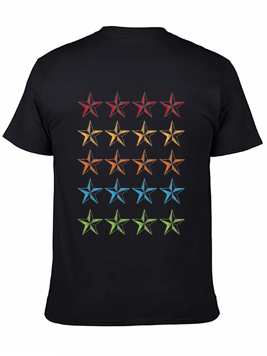 Retro Star T-Shirt - Black Cotton Tee