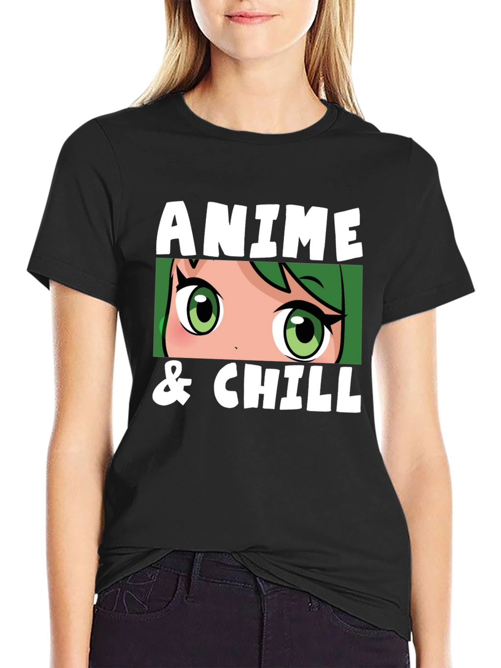 Anime & Chill Black T-Shirt