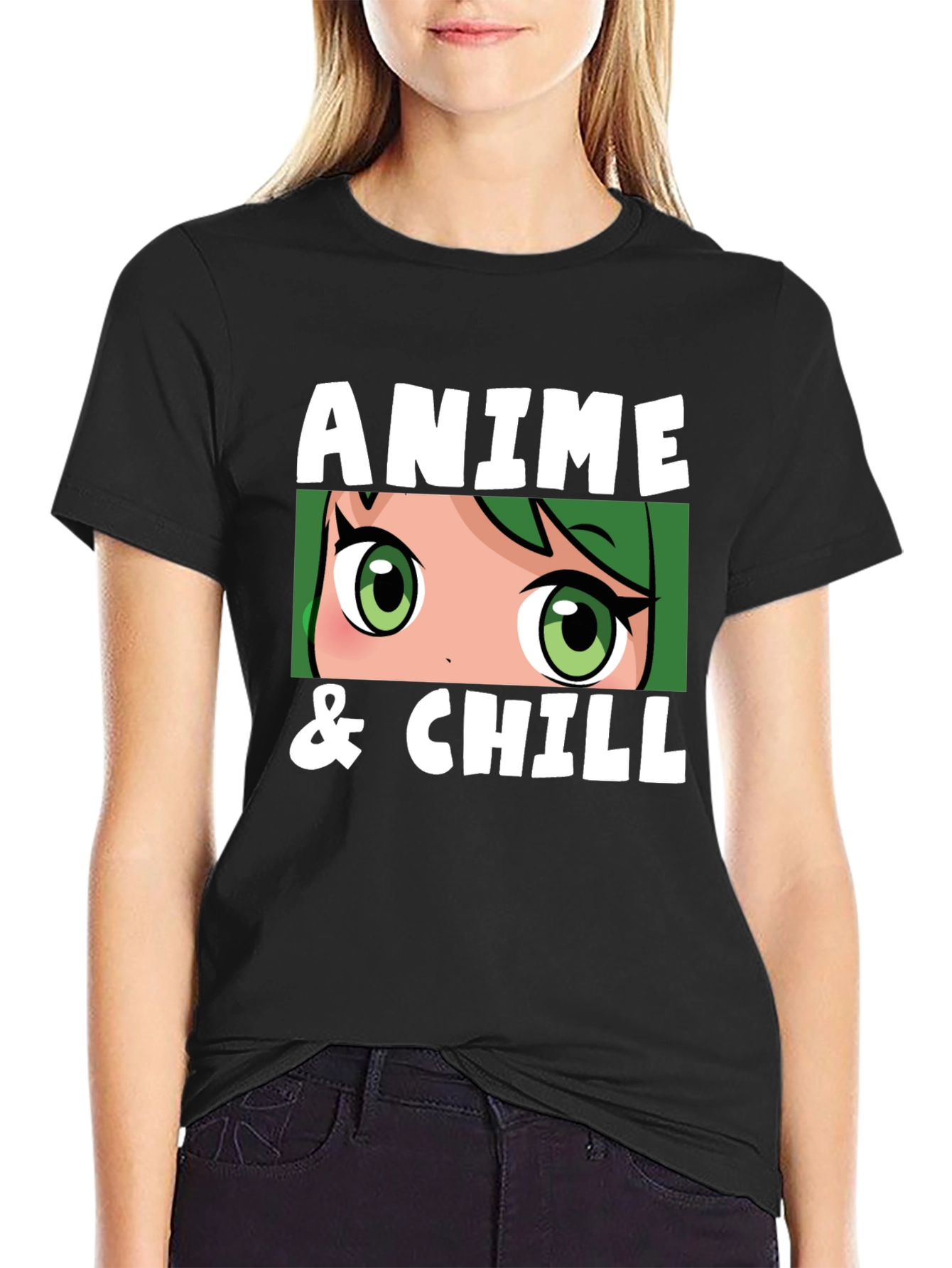 Anime & Chill Black T-Shirt