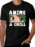 Anime & Chill Black T-Shirt