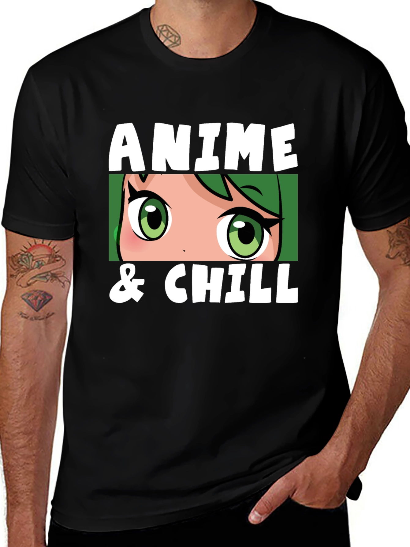 Anime & Chill Black T-Shirt