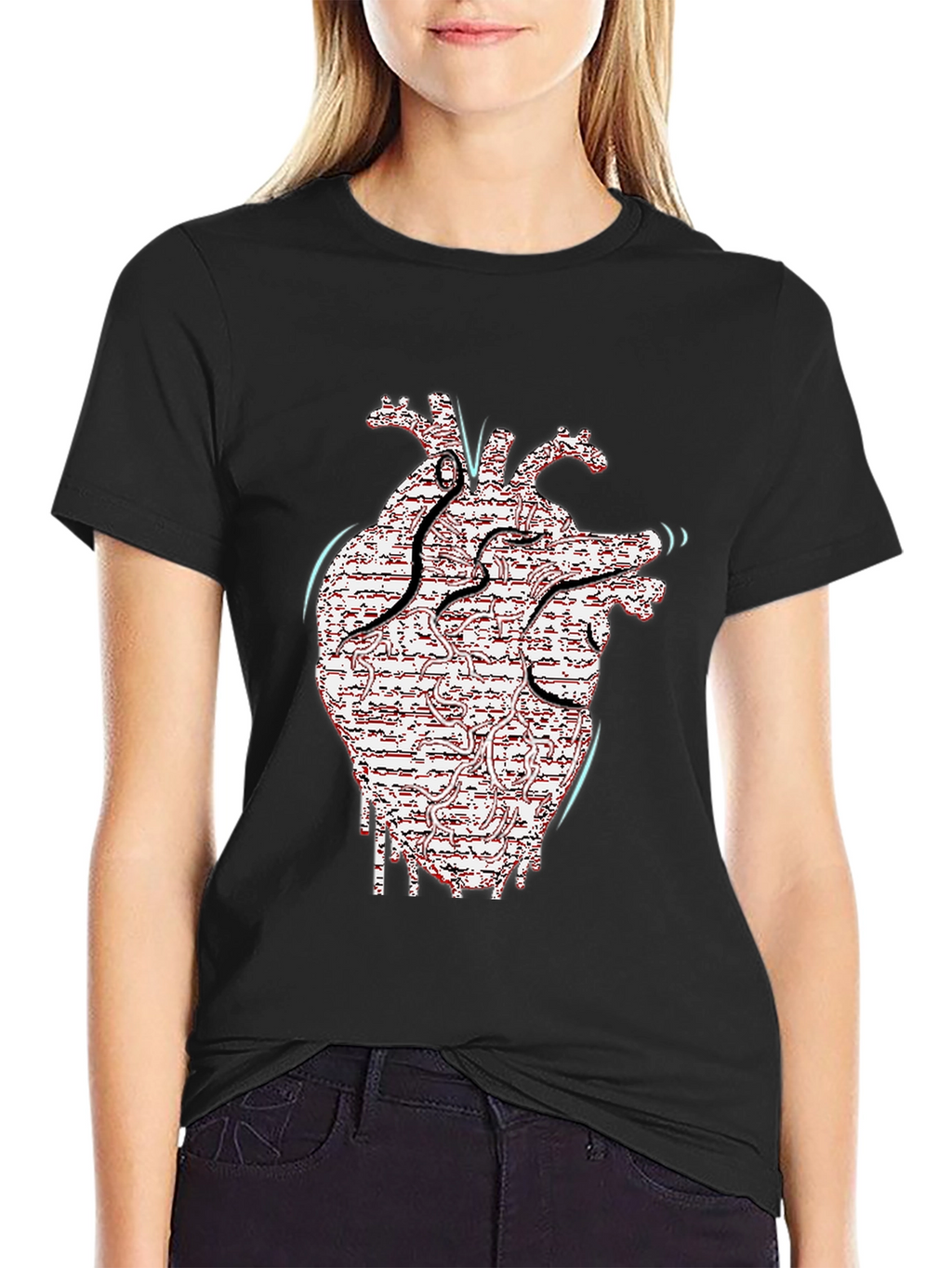 Anatomical Heart Circuitry Graphic Tee