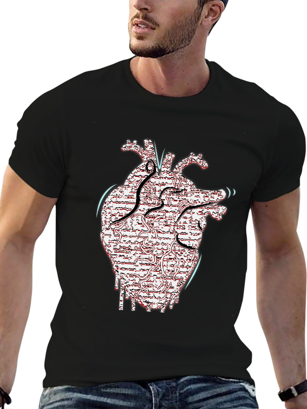 Anatomical Heart Circuitry Graphic Tee