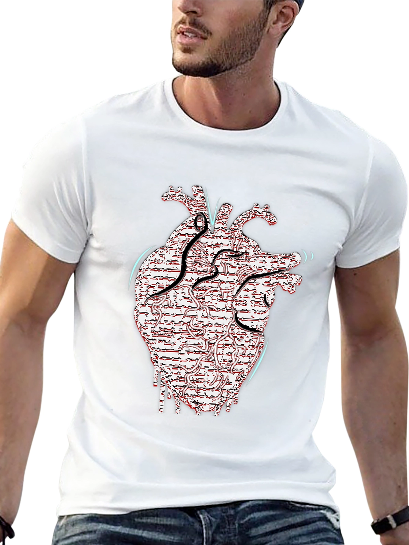 Anatomical Heart Circuitry Graphic Tee