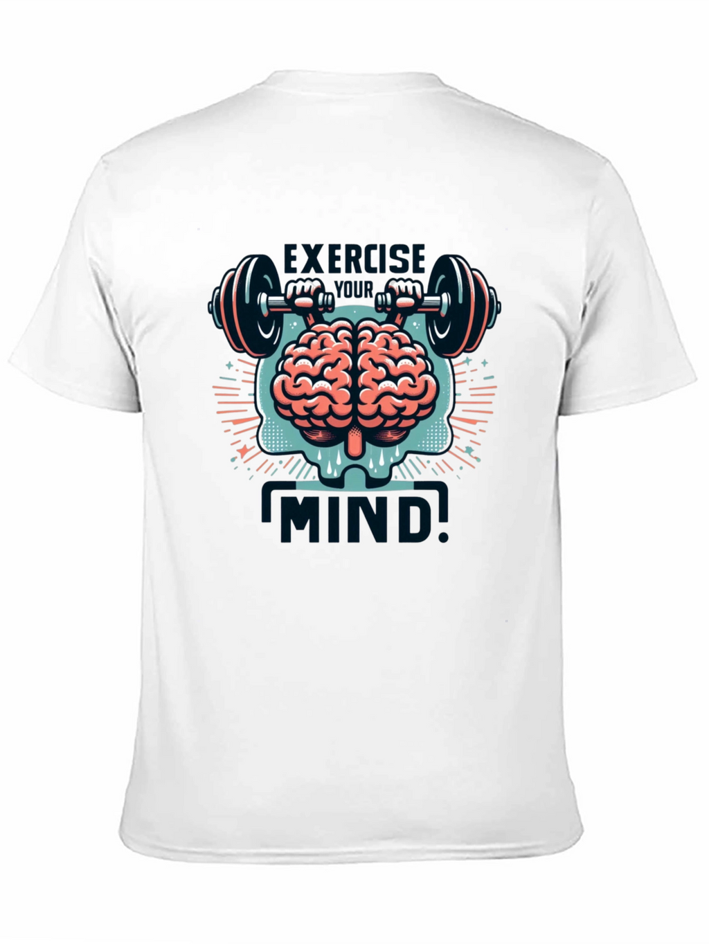 Exercise Mind T-Shirt - Brain & Barbell Design
