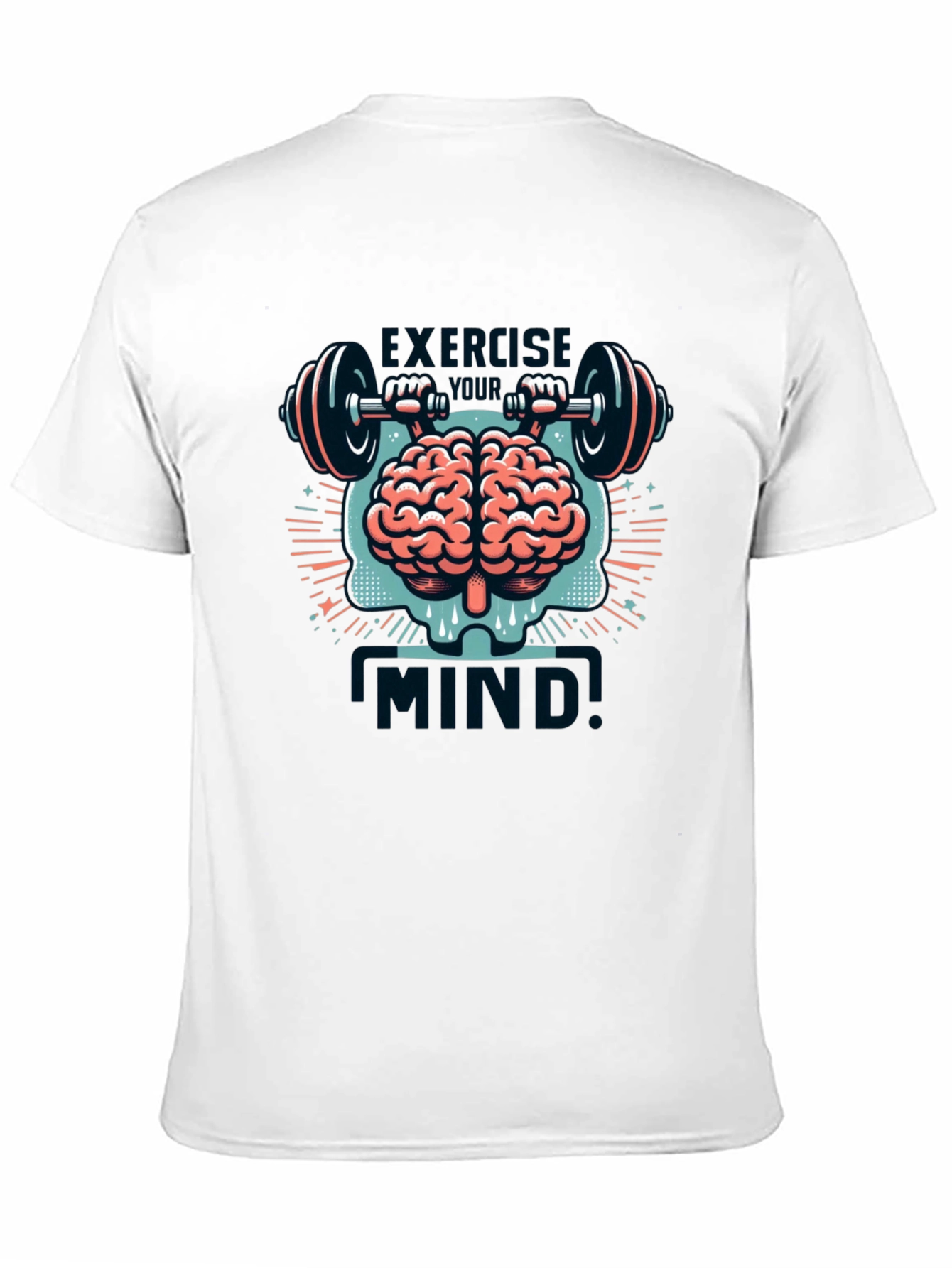 Exercise Mind T-Shirt - Brain & Barbell Design