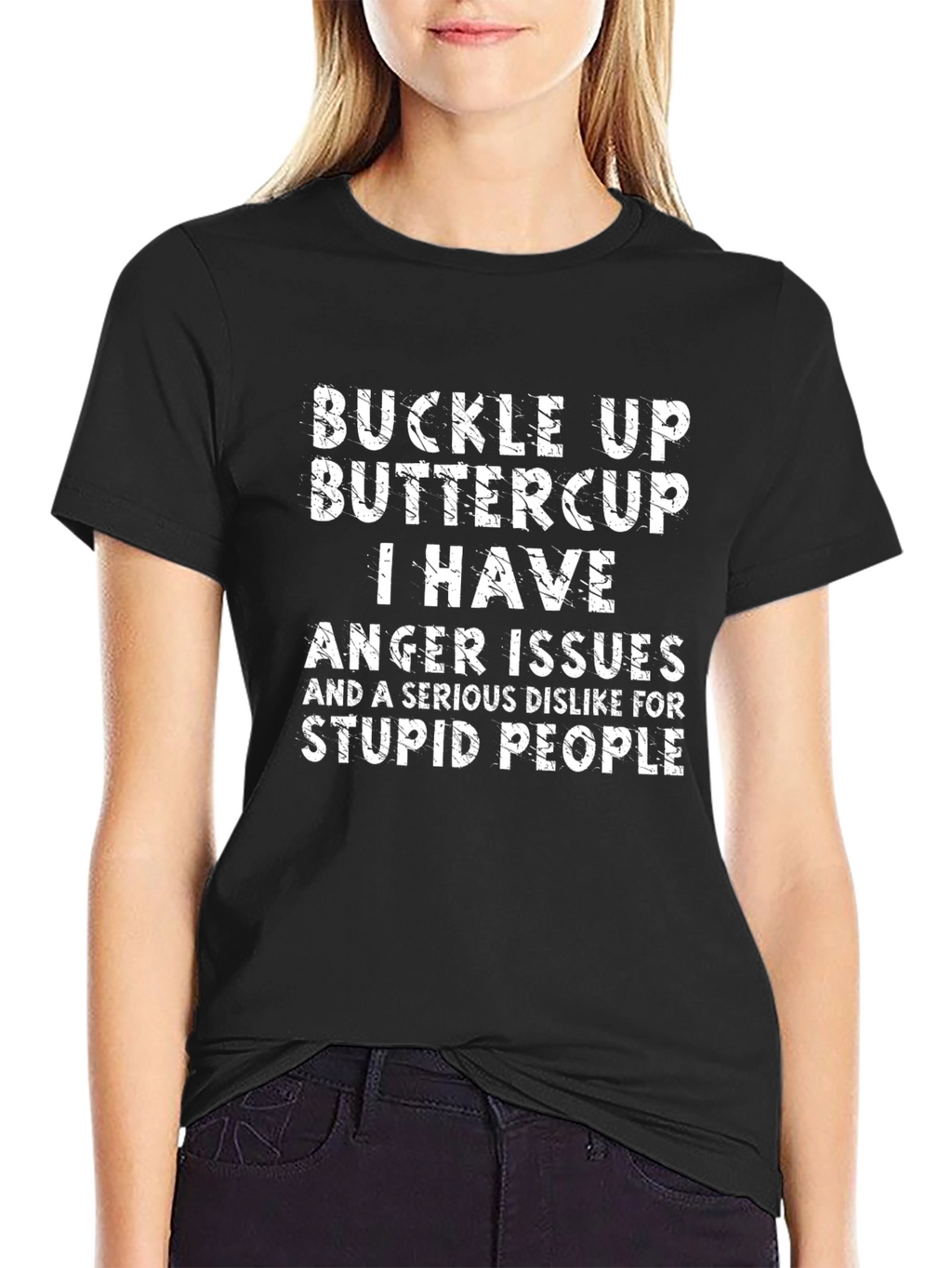Buckle Up Buttercup Graphic Tee - Anger Issues T-Shirt