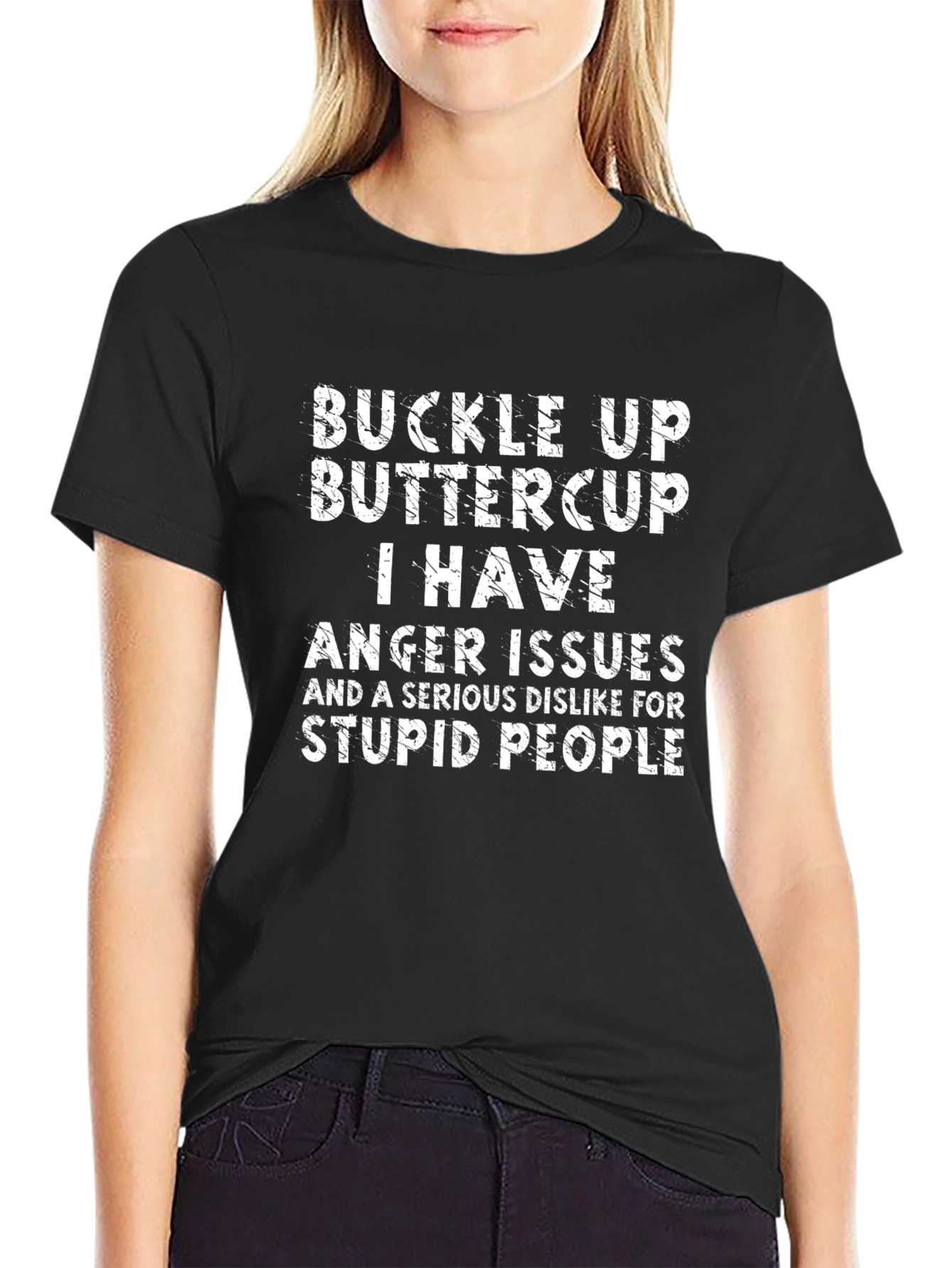Buckle Up Buttercup Graphic Tee - Anger Issues T-Shirt