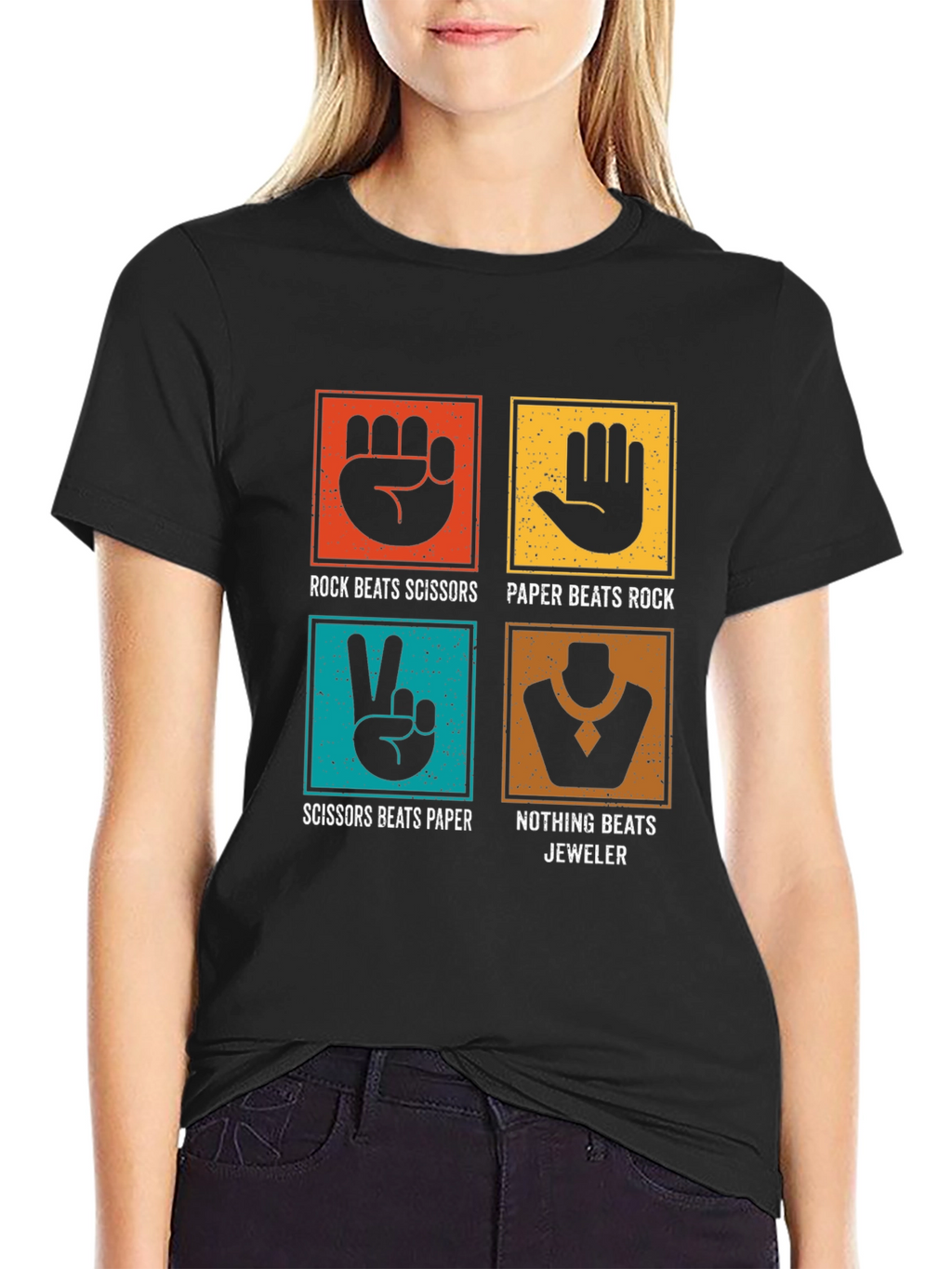 Rock Paper Scissors Jeweler Graphic Tee