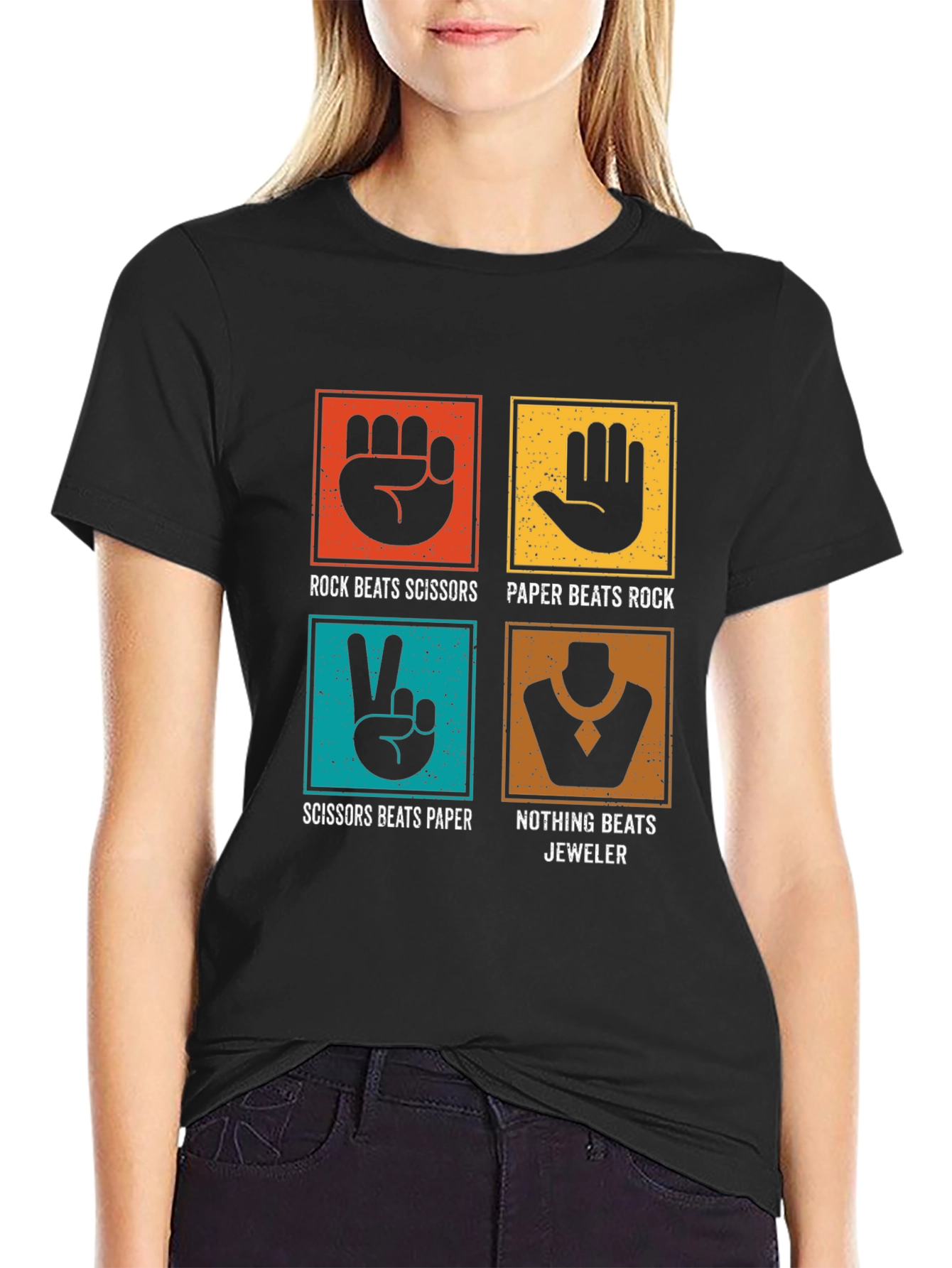 Rock Paper Scissors Jeweler Graphic Tee
