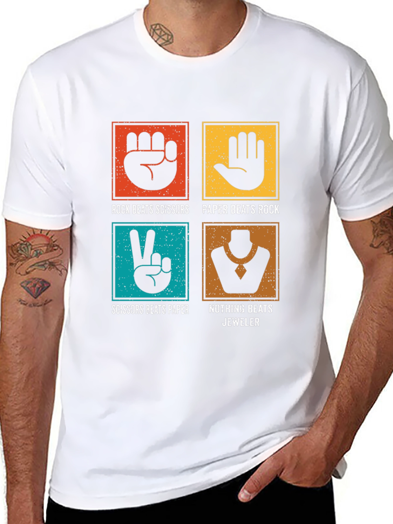 Rock Paper Scissors Jeweler Graphic Tee