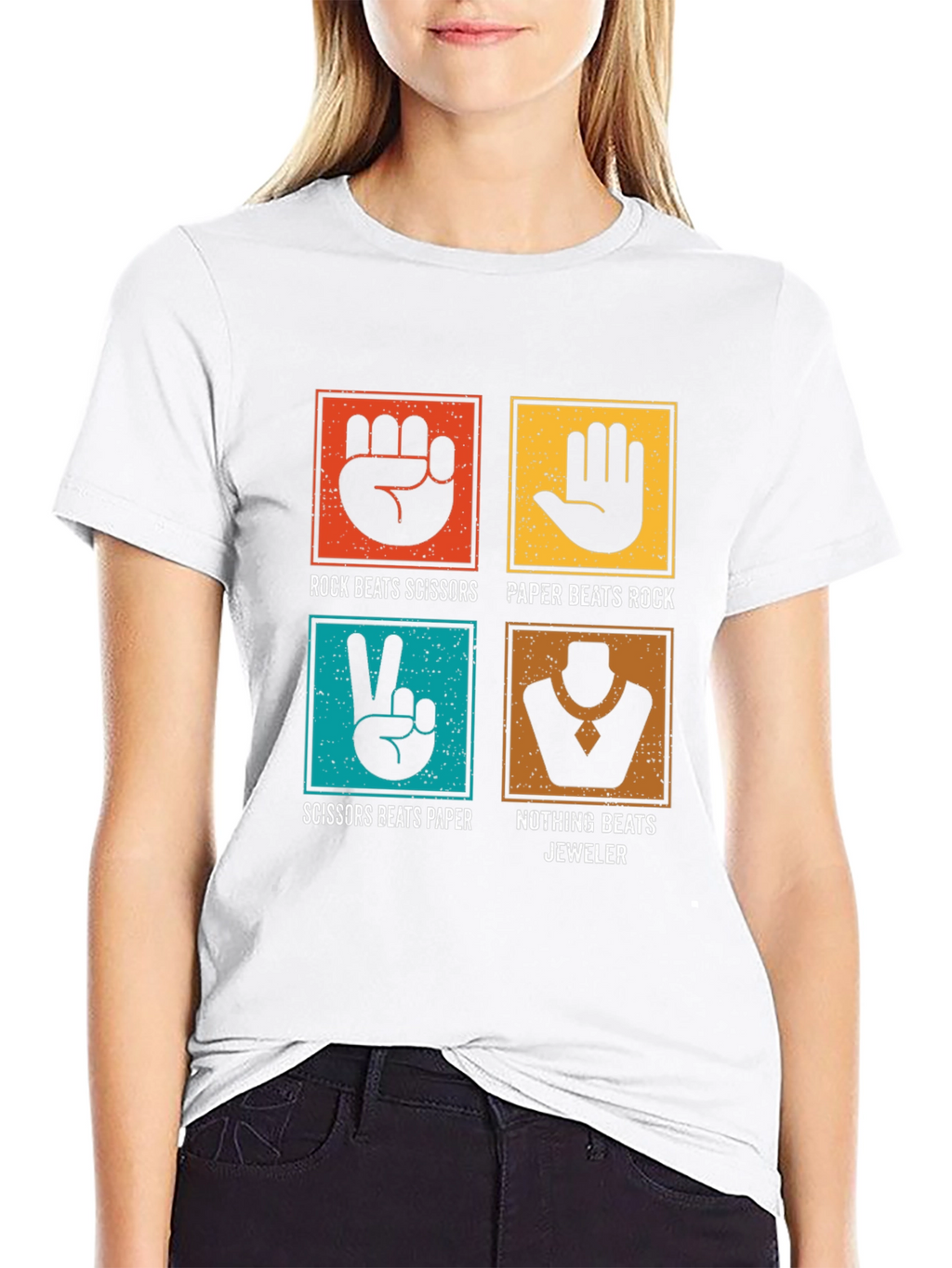 Rock Paper Scissors Jeweler Graphic Tee